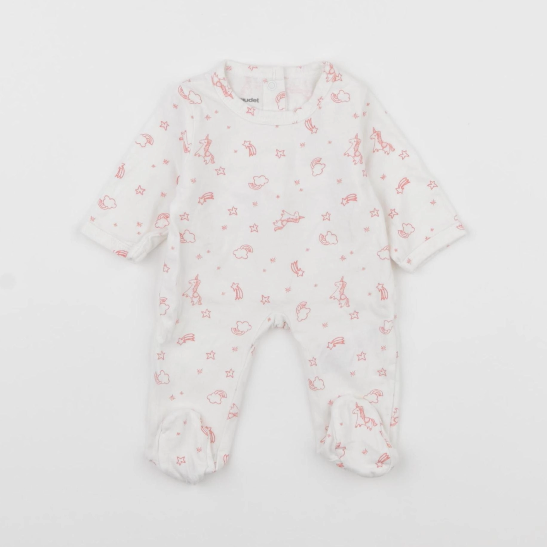 Vertbaudet - pyjama coton rose - 0 mois