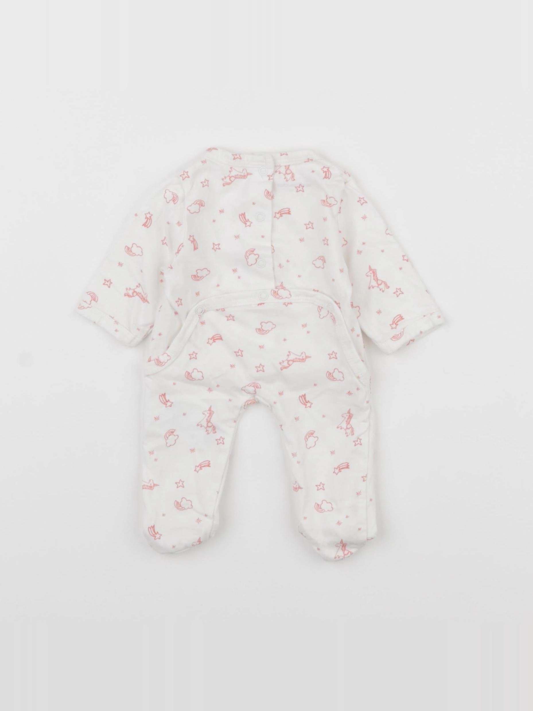 Vertbaudet - pyjama coton rose - 0 mois