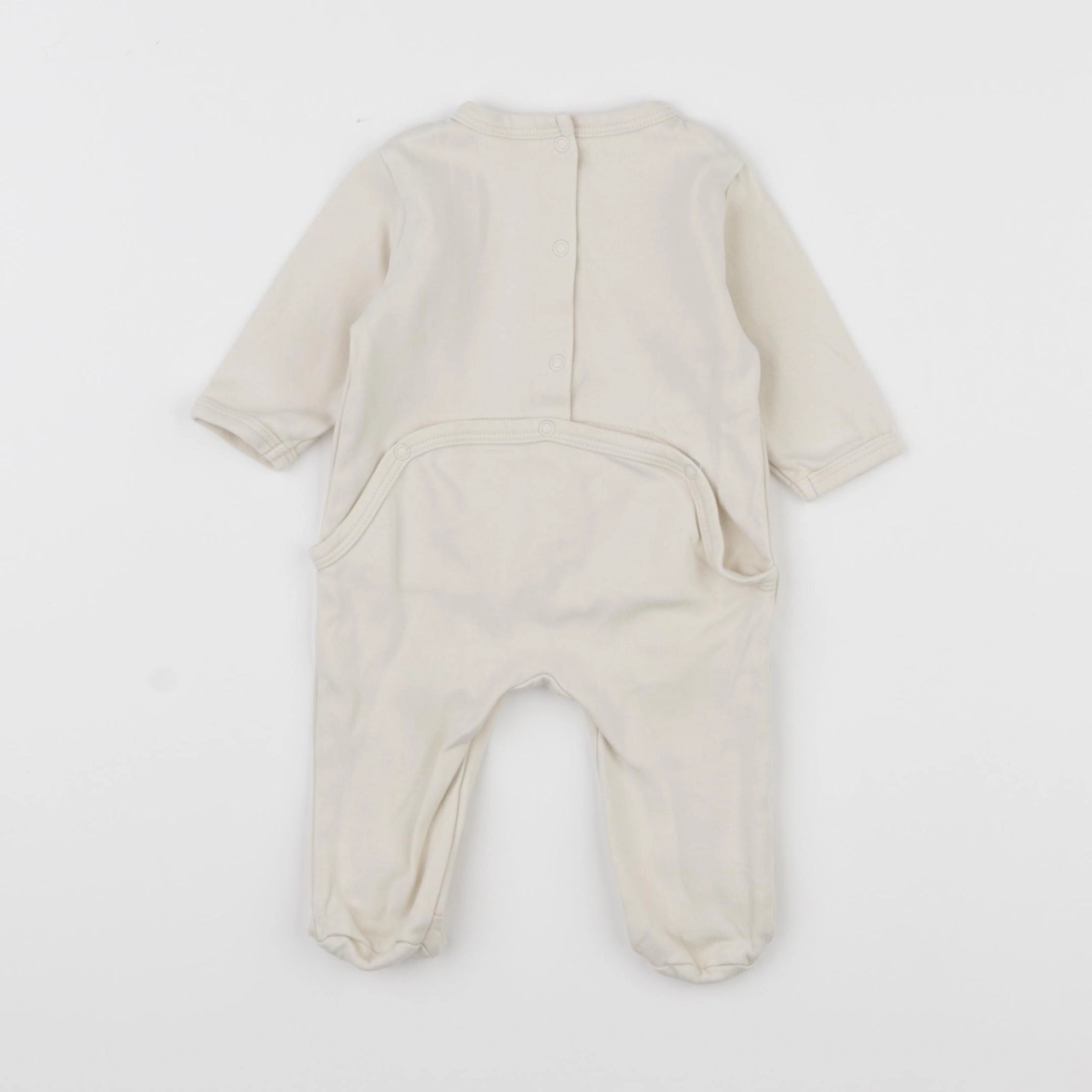 Vertbaudet - pyjama coton beige - 3 mois
