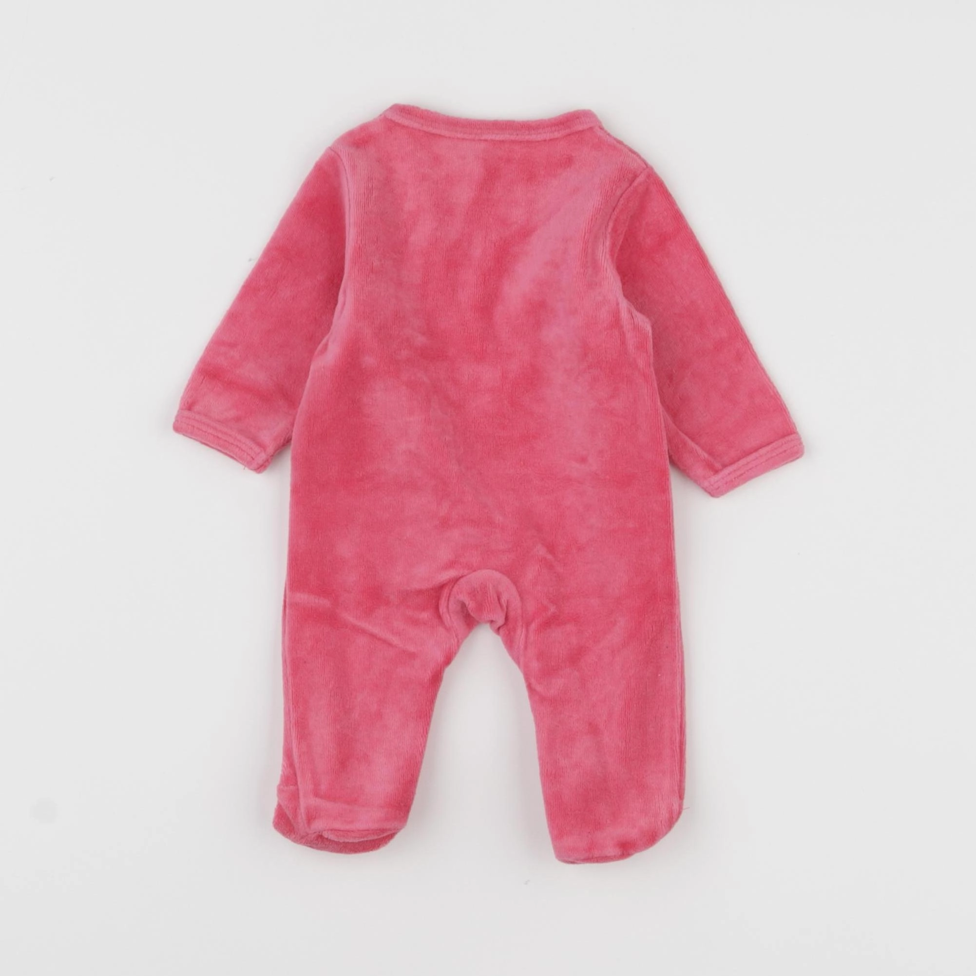 Vertbaudet - pyjama velours rose - 0 mois