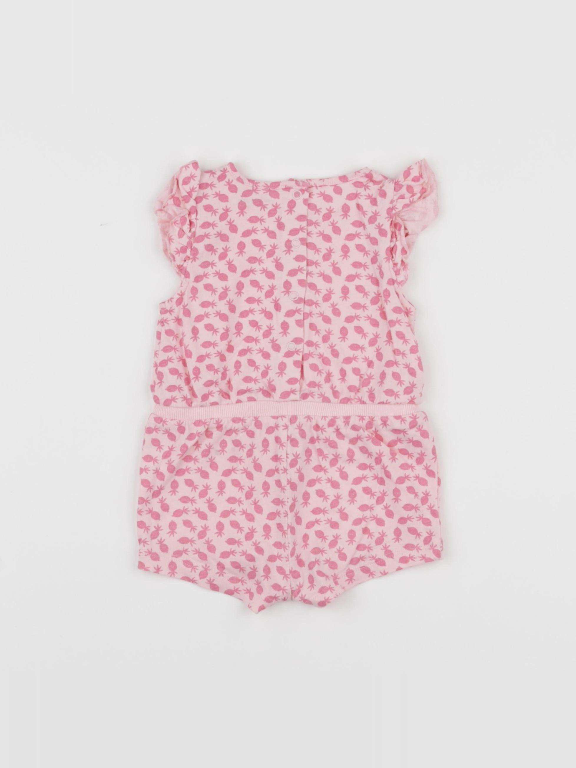 Vertbaudet - combinaison rose - 6 mois
