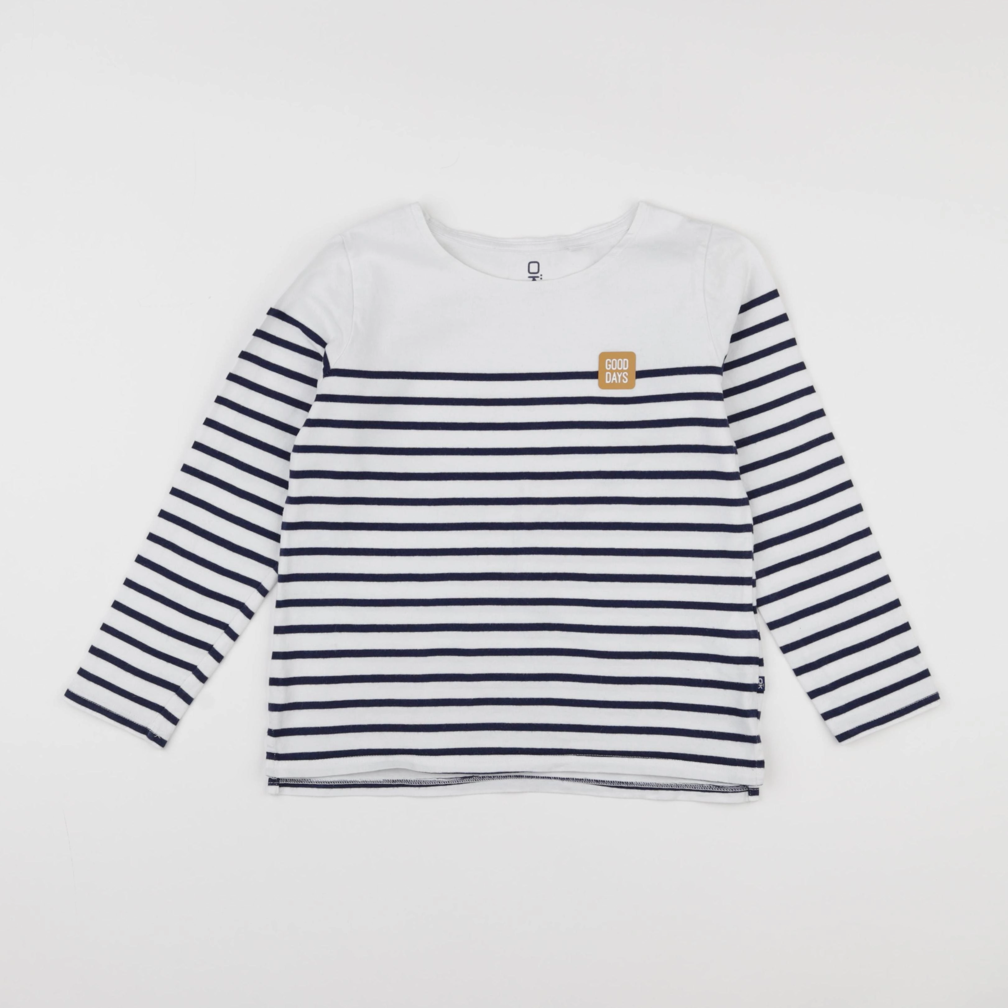 Okaidi - tee-shirt bleu, blanc - 8 ans