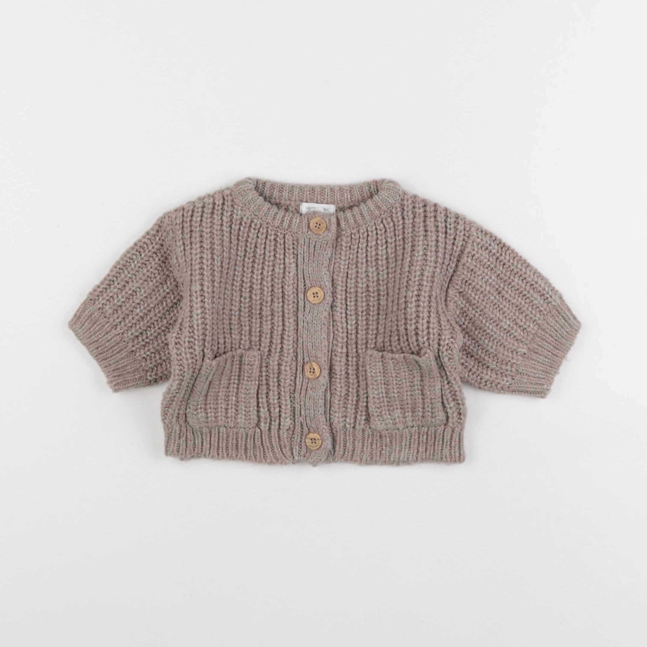 Vertbaudet - gilet marron - 3 mois