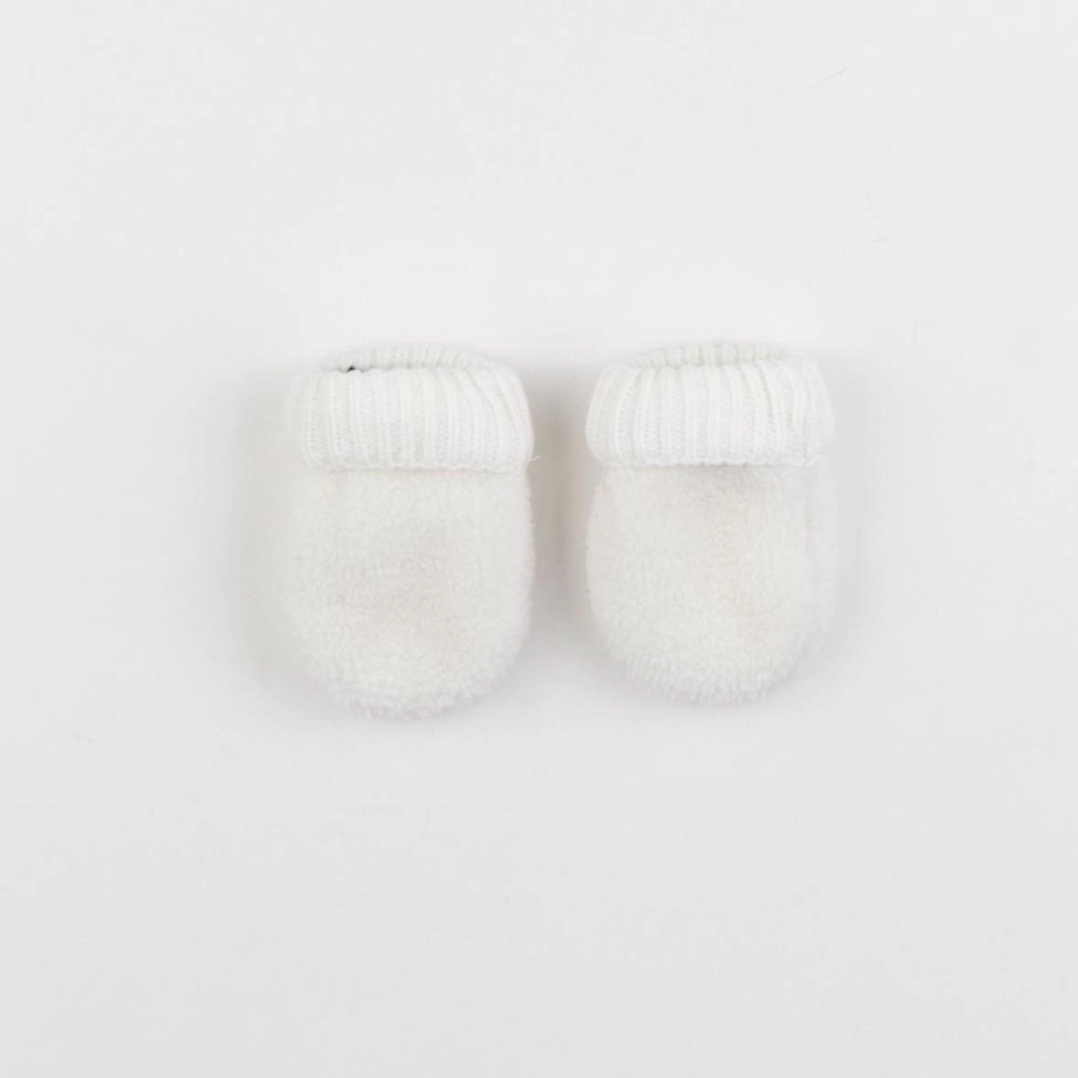Vertbaudet - moufles blanc - 3/6 mois