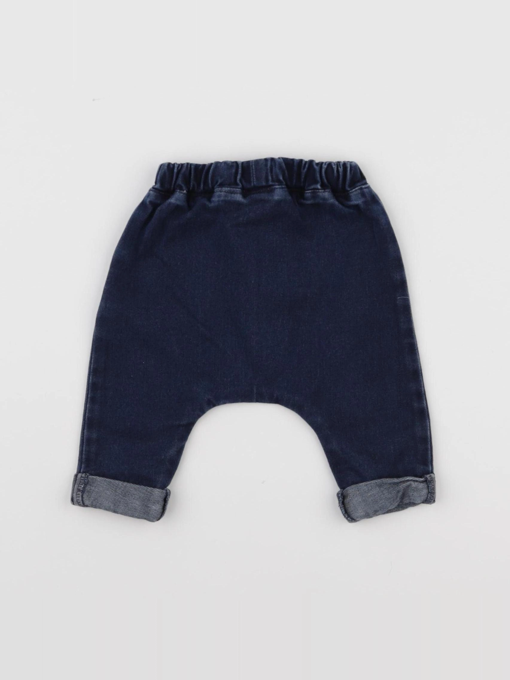 Vertbaudet - sarouel bleu - 3 mois