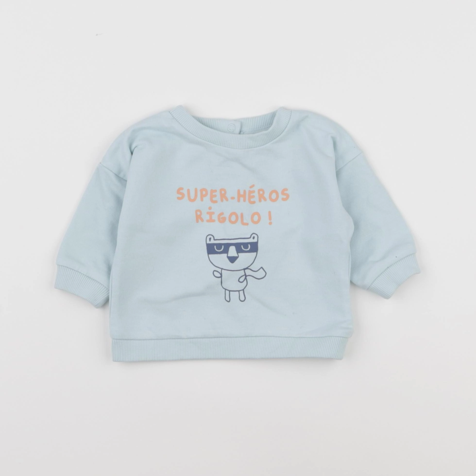 Vertbaudet - sweat bleu - 3 mois