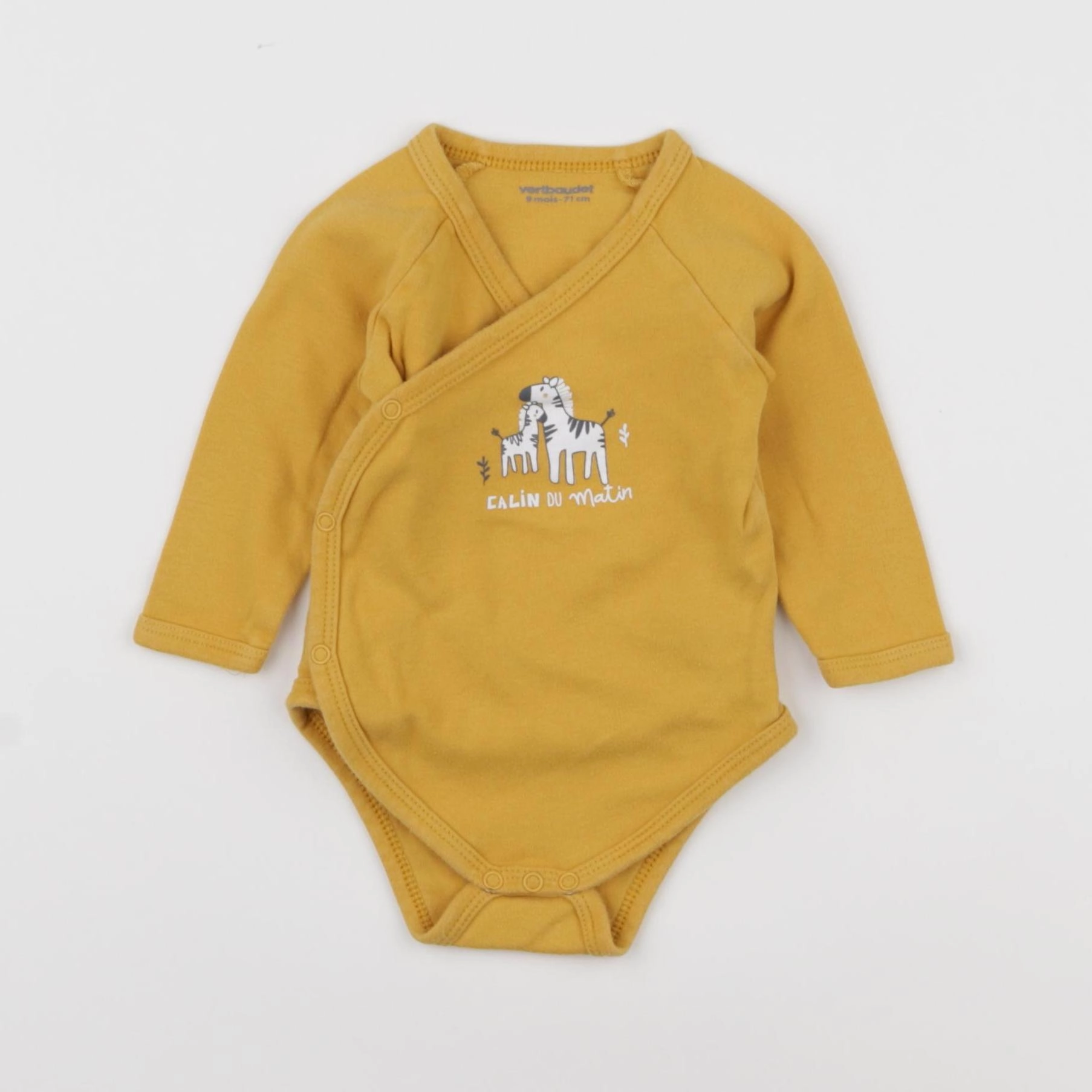 Vertbaudet - body jaune - 9 mois
