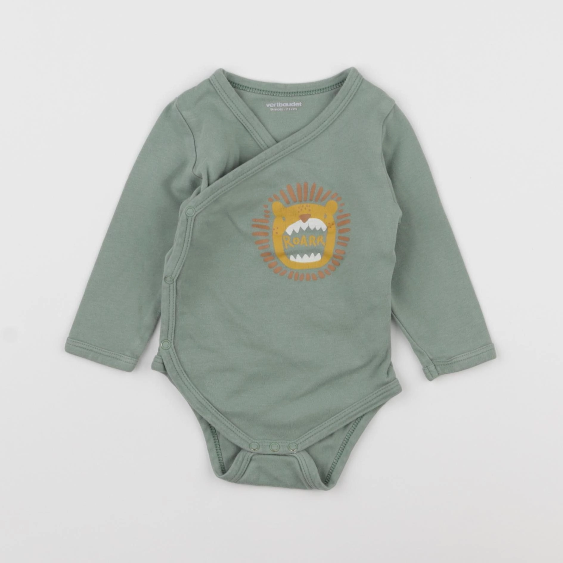 Vertbaudet - body vert - 9 mois