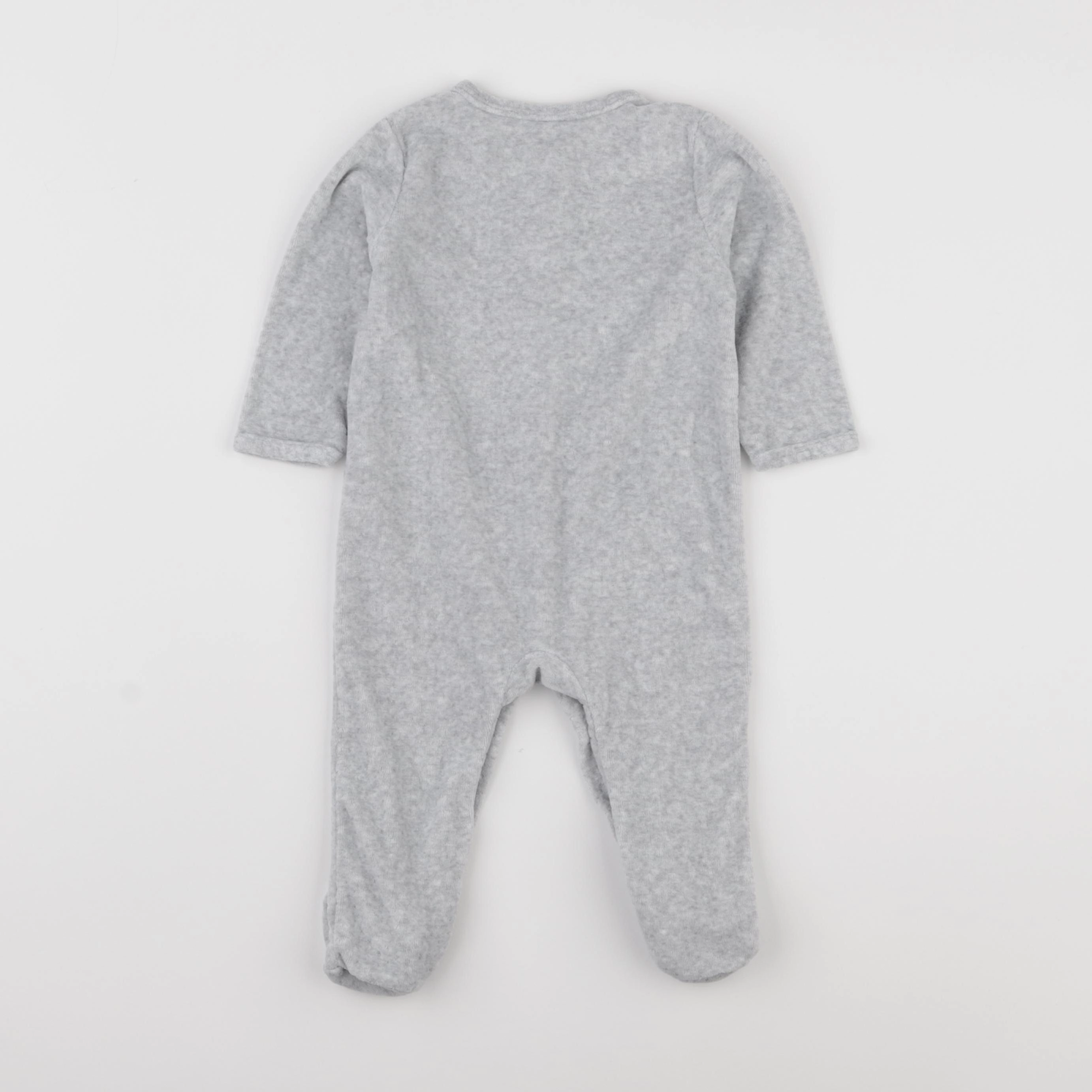 Vertbaudet - pyjama velours gris - 9 mois
