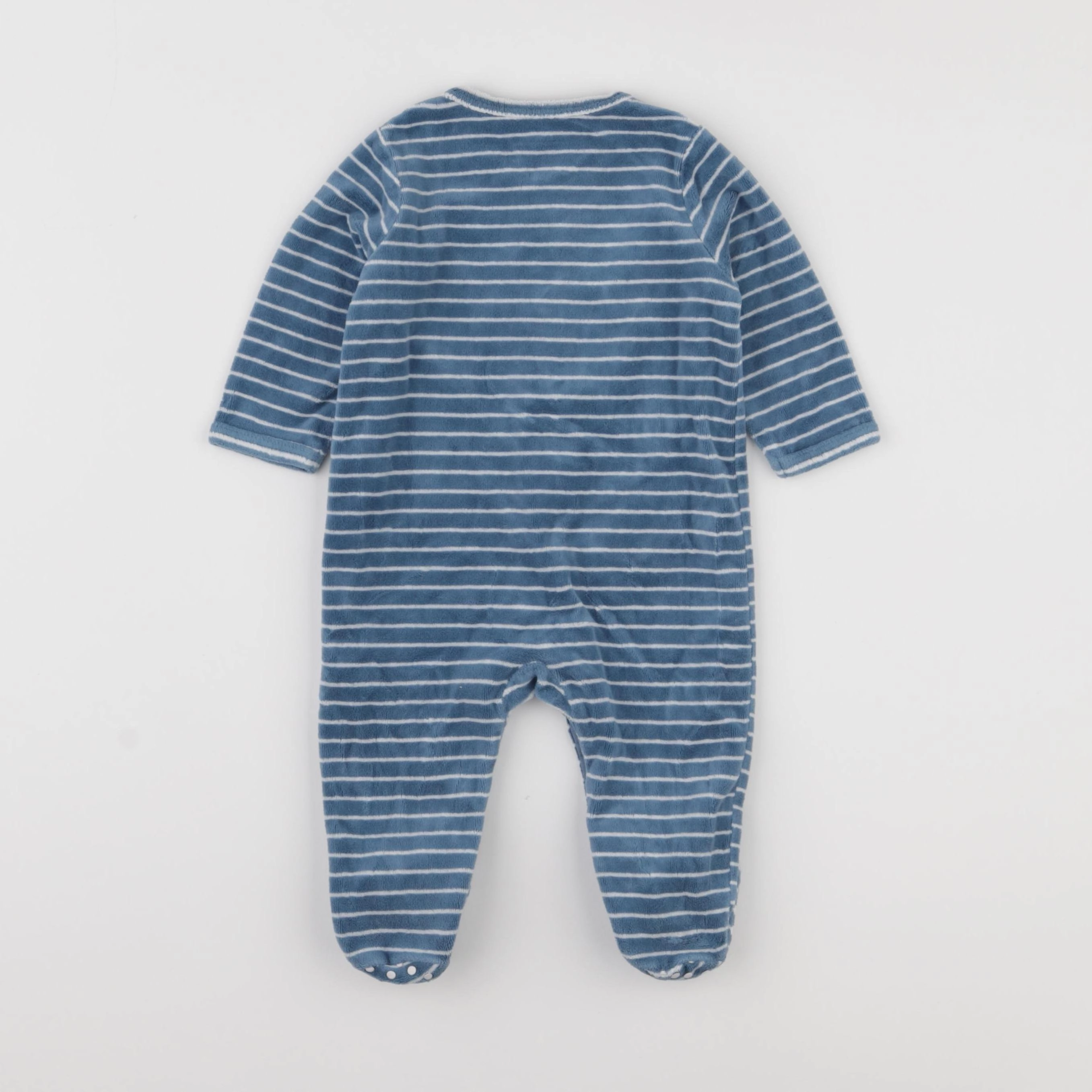Vertbaudet - pyjama velours bleu - 9 mois