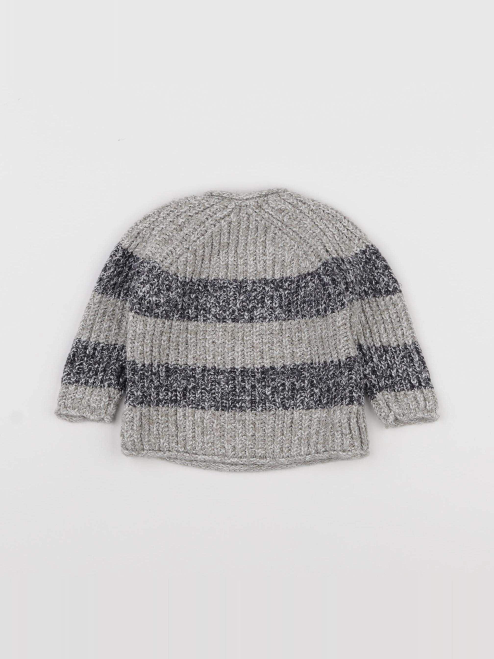 Vertbaudet - pull bleu, gris - 3 mois
