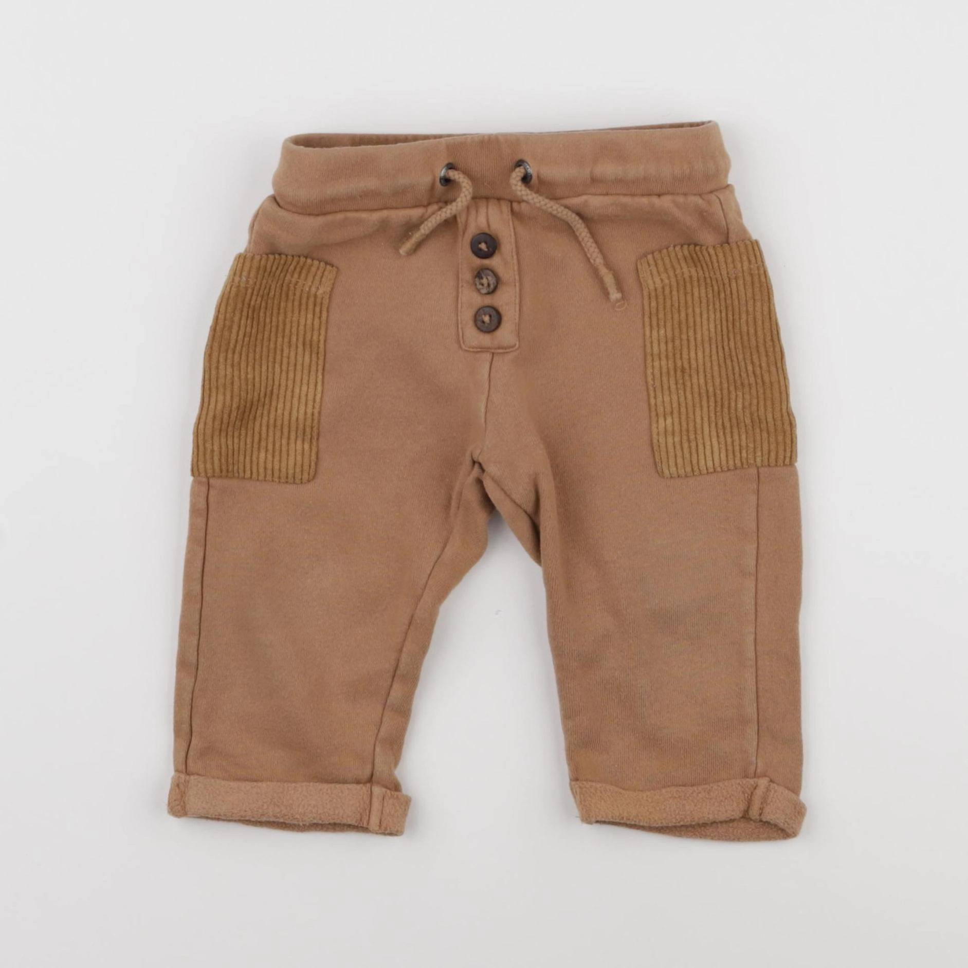 Vertbaudet - pantalon marron - 12 mois