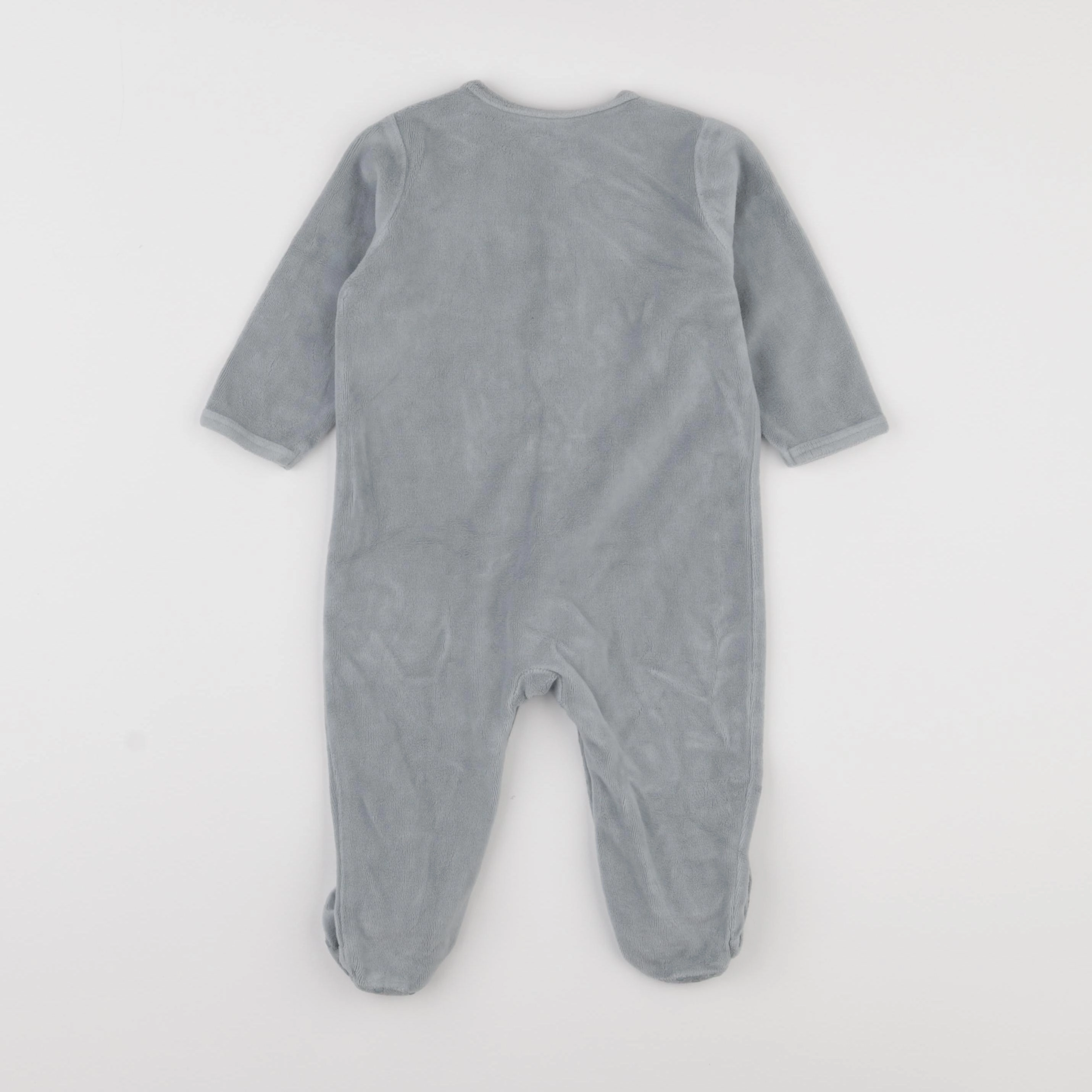 Vertbaudet - pyjama velours bleu - 12 mois