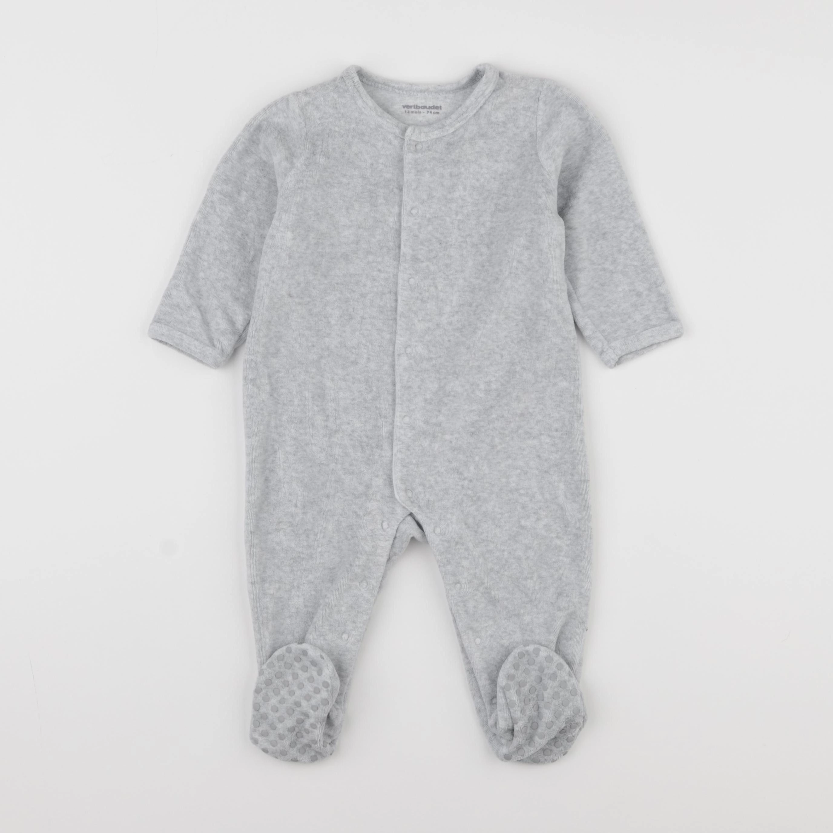 Vertbaudet - pyjama coton gris - 12 mois