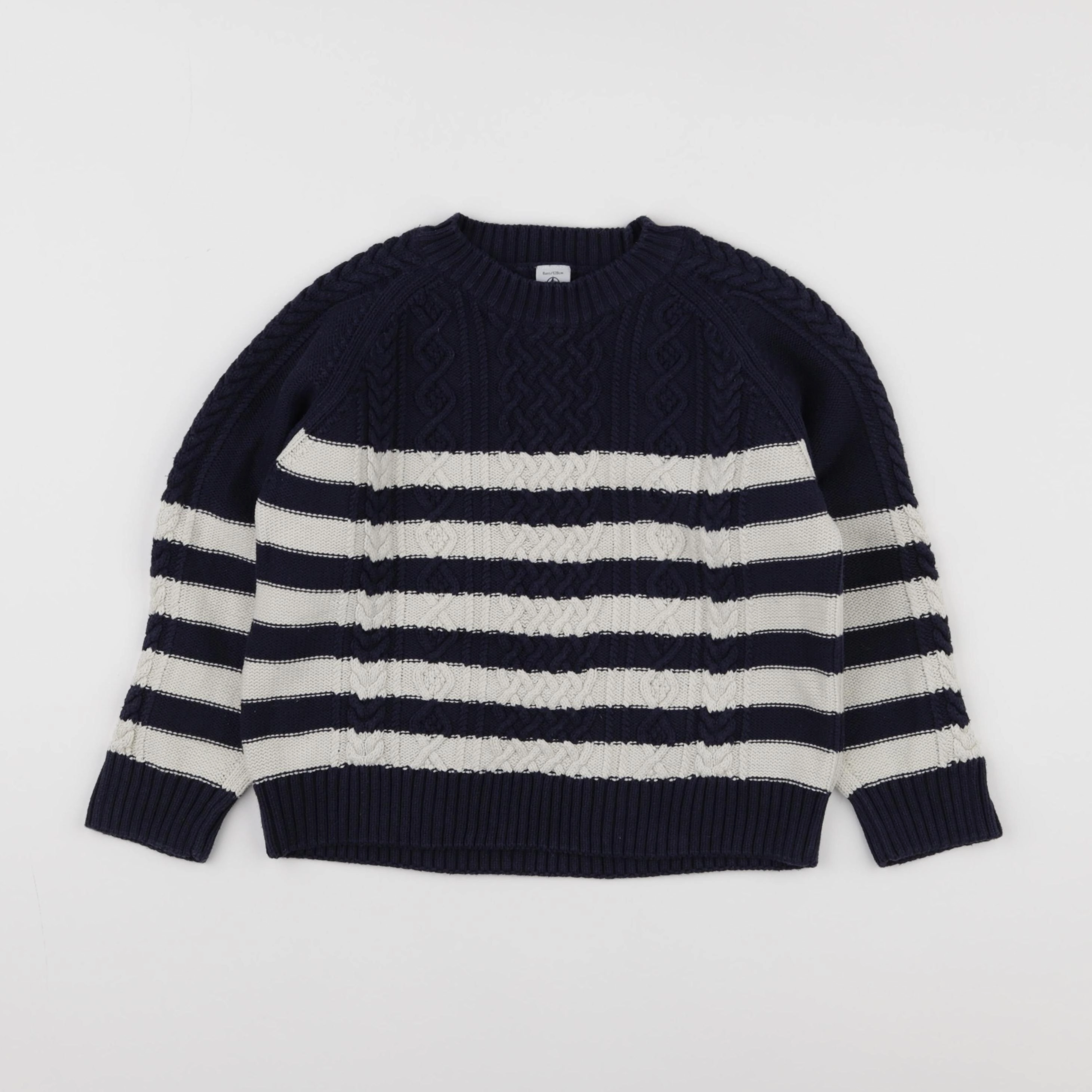 Petit Bateau - pull bleu, blanc - 8 ans