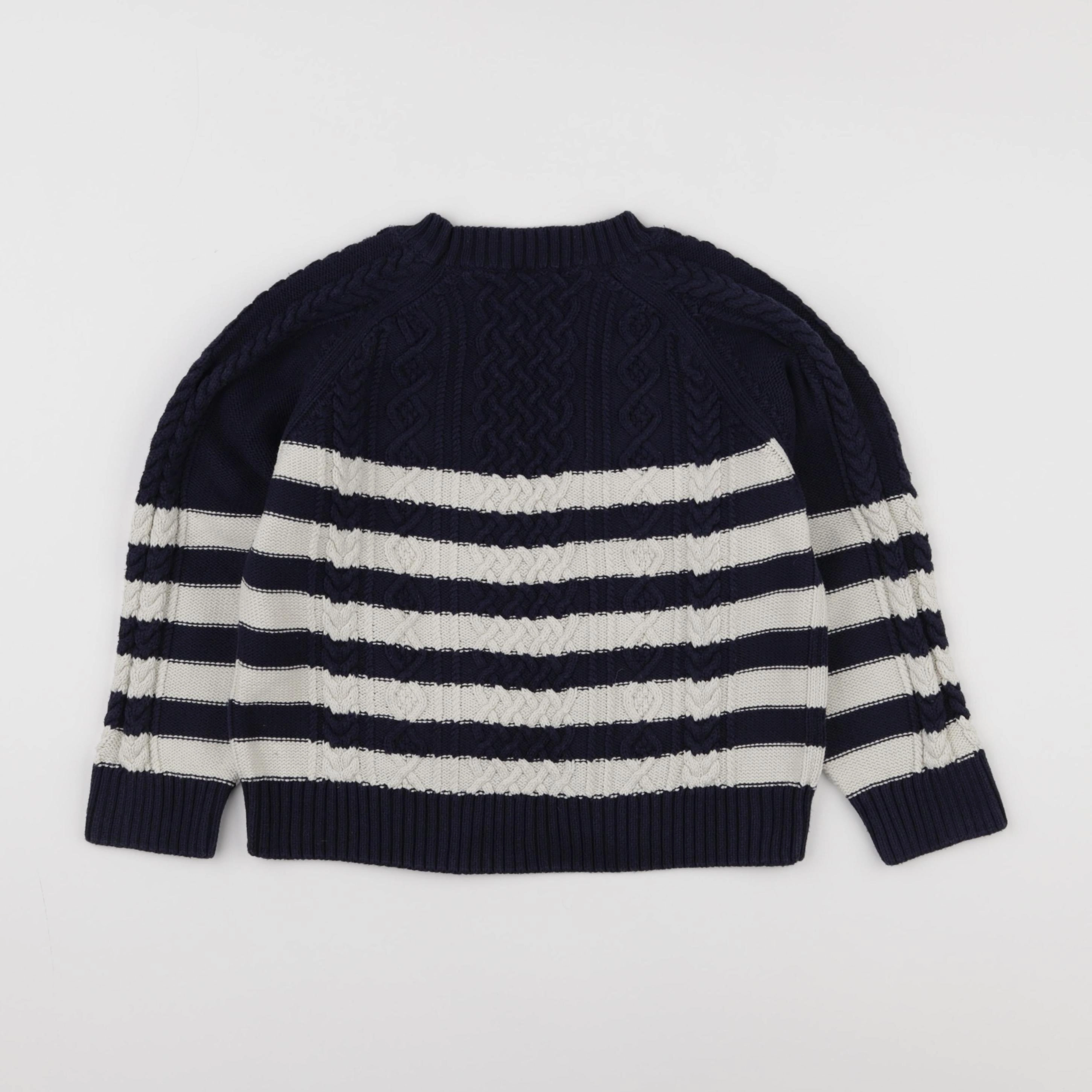 Petit Bateau - pull bleu, blanc - 8 ans