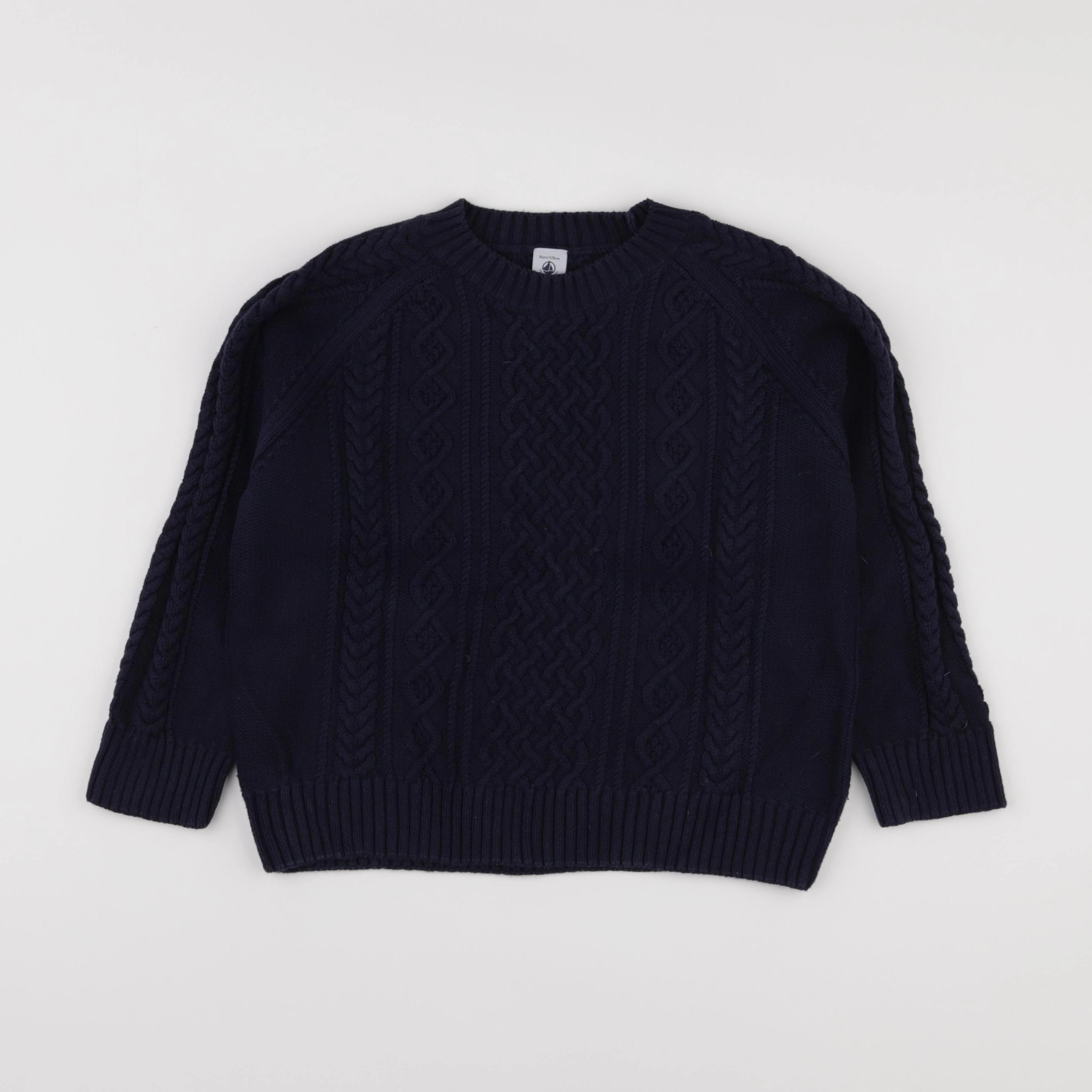 Petit Bateau - pull bleu - 8 ans
