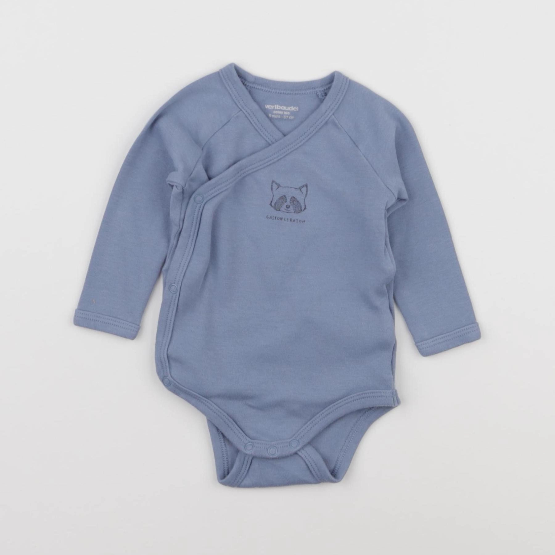 Vertbaudet - body bleu - 6 mois
