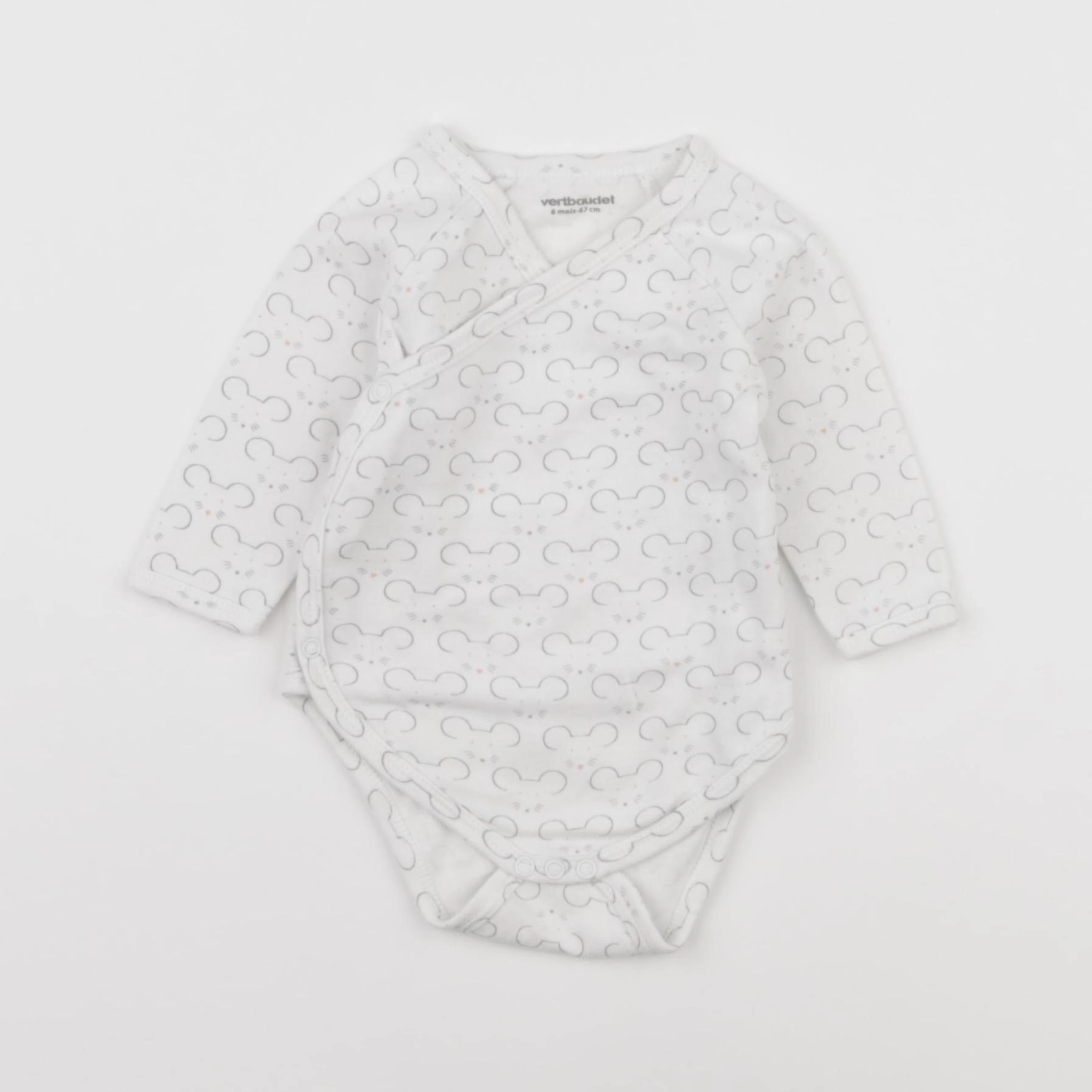 Vertbaudet - body blanc - 6 mois