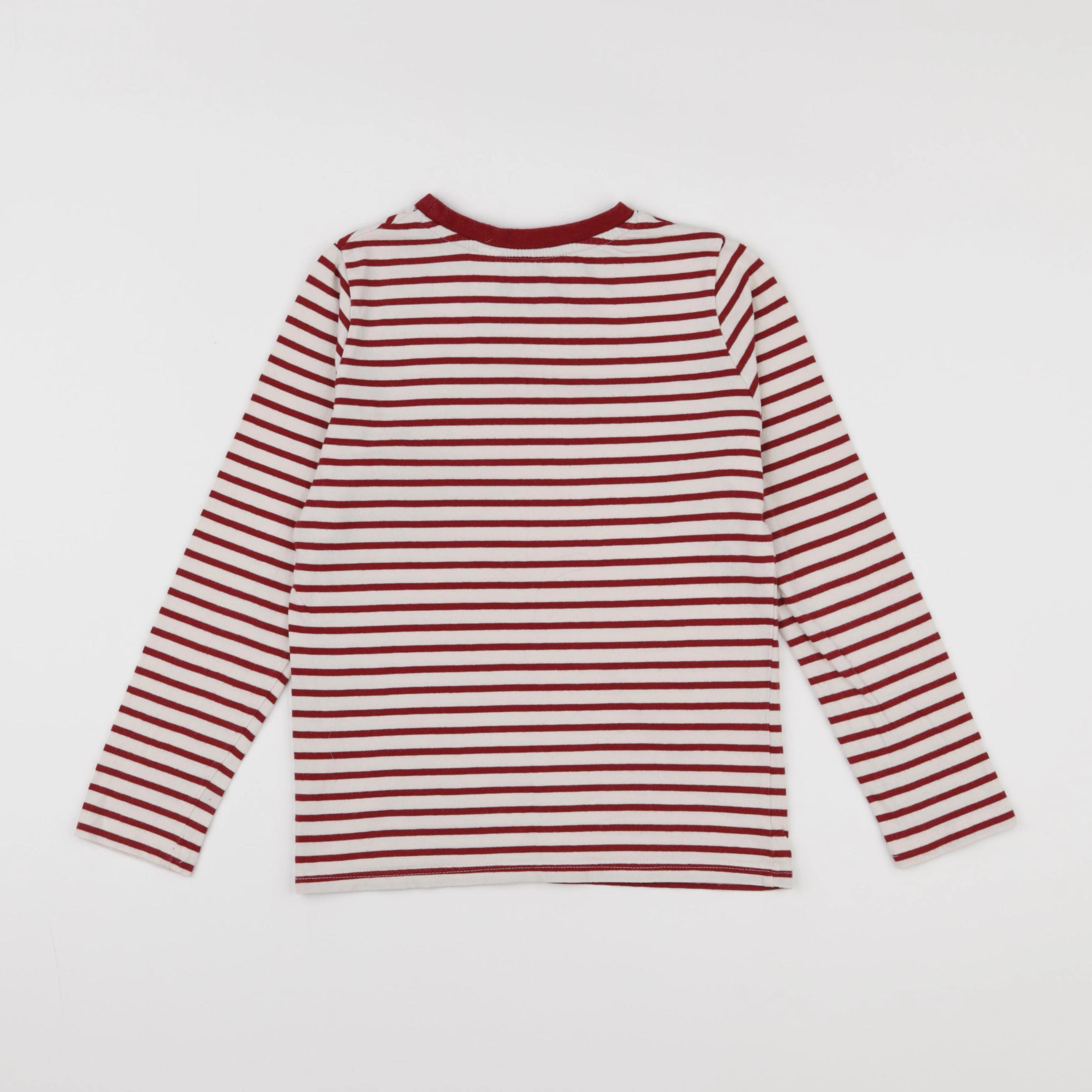 Okaidi - tee-shirt beige, rouge - 8 ans