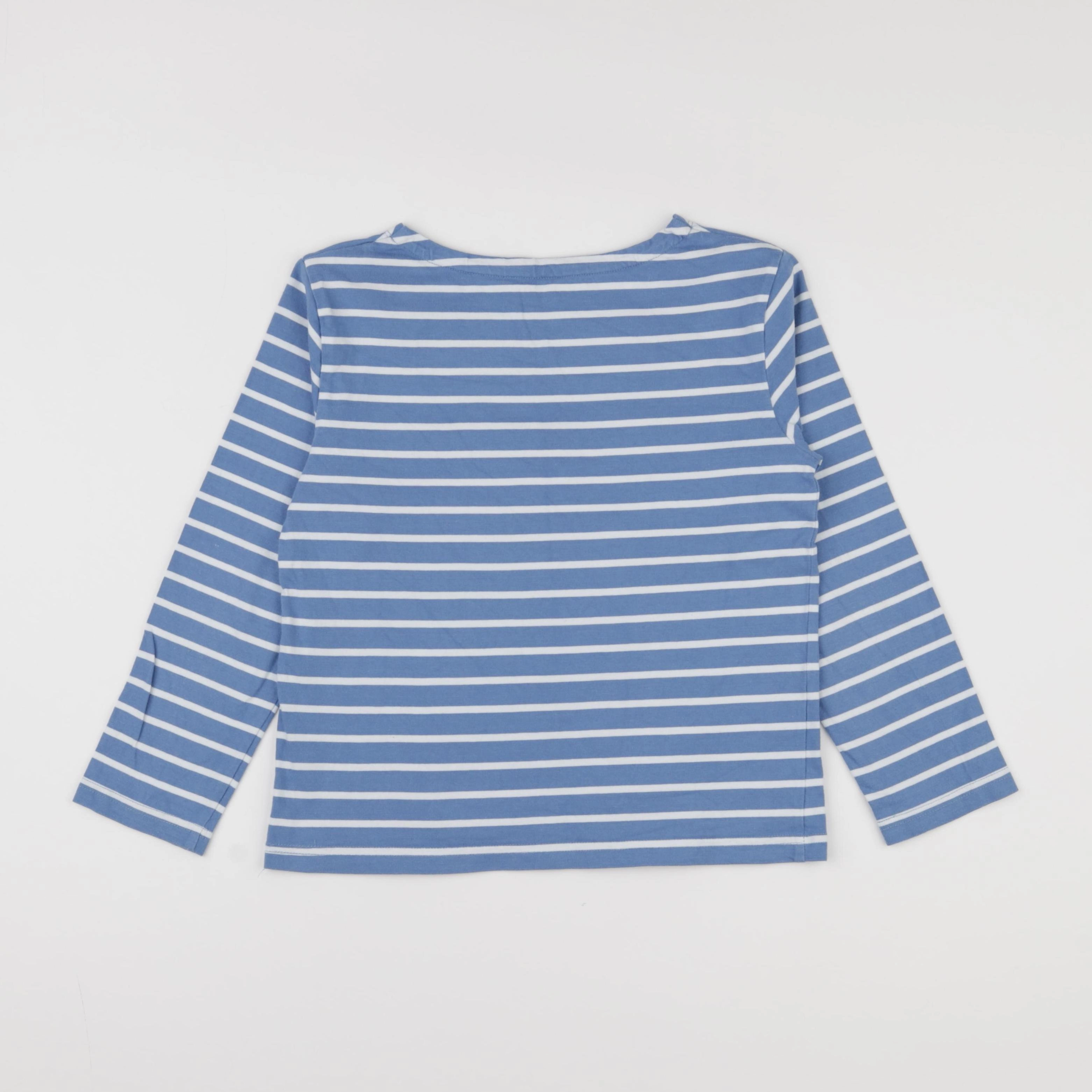 Cyrillus - tee-shirt bleu, blanc - 8 ans