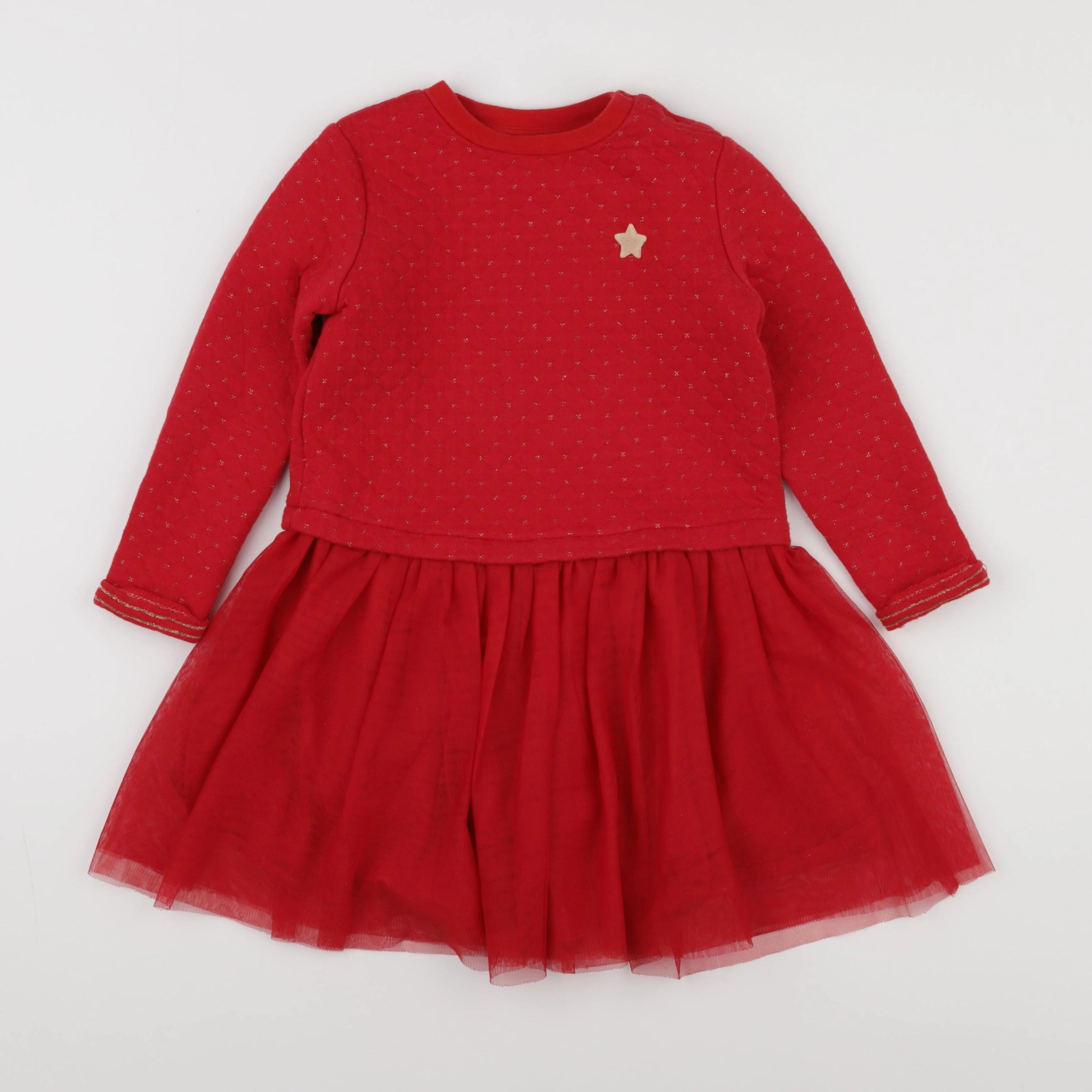 Vertbaudet - robe rouge - 5 ans