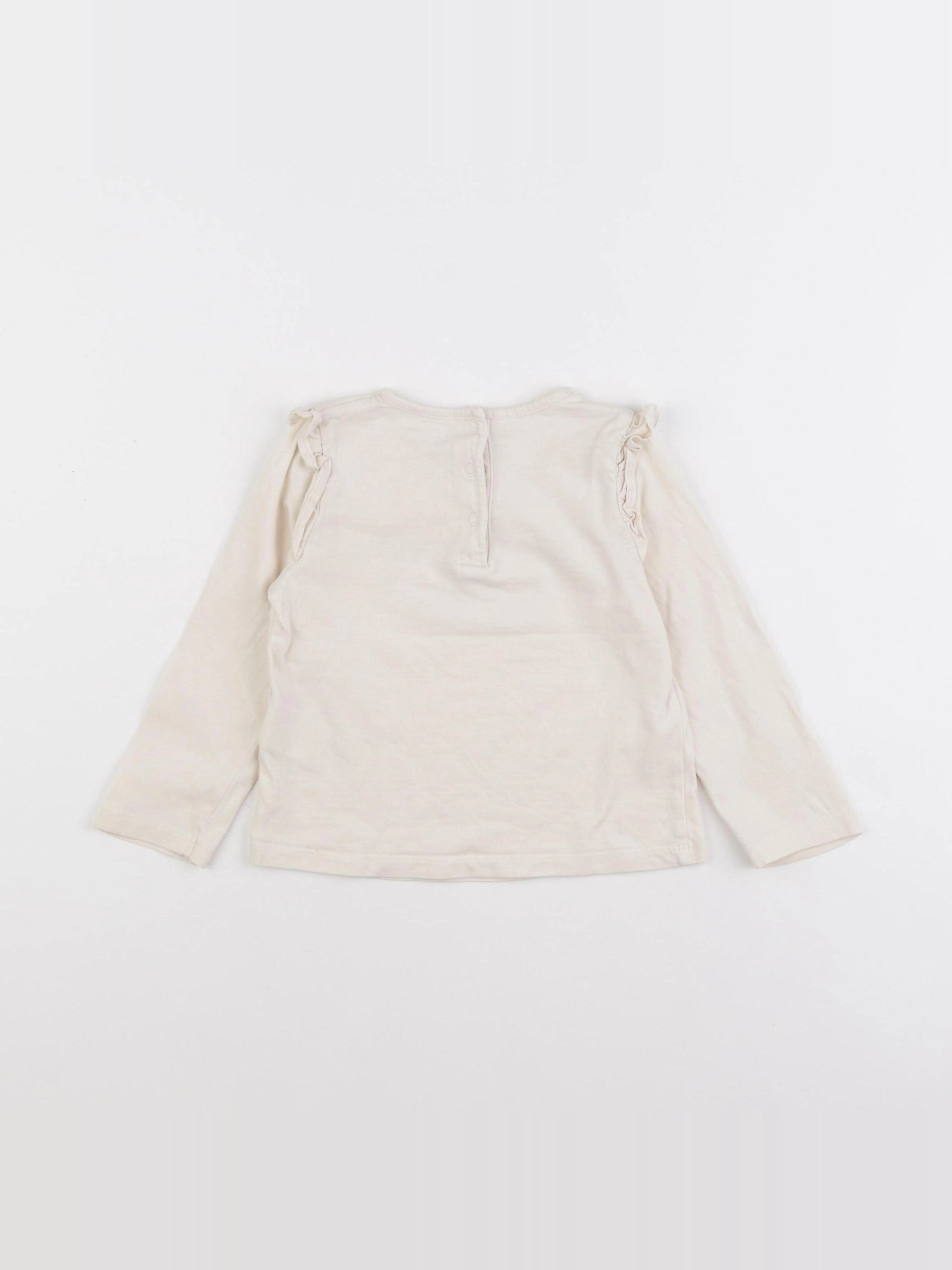 Vertbaudet - tee-shirt beige - 24 mois