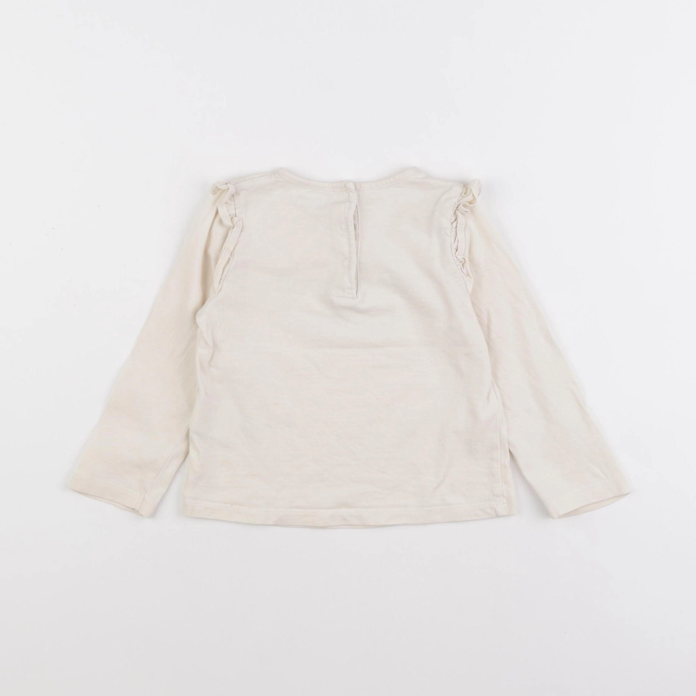 Vertbaudet - tee-shirt beige - 24 mois