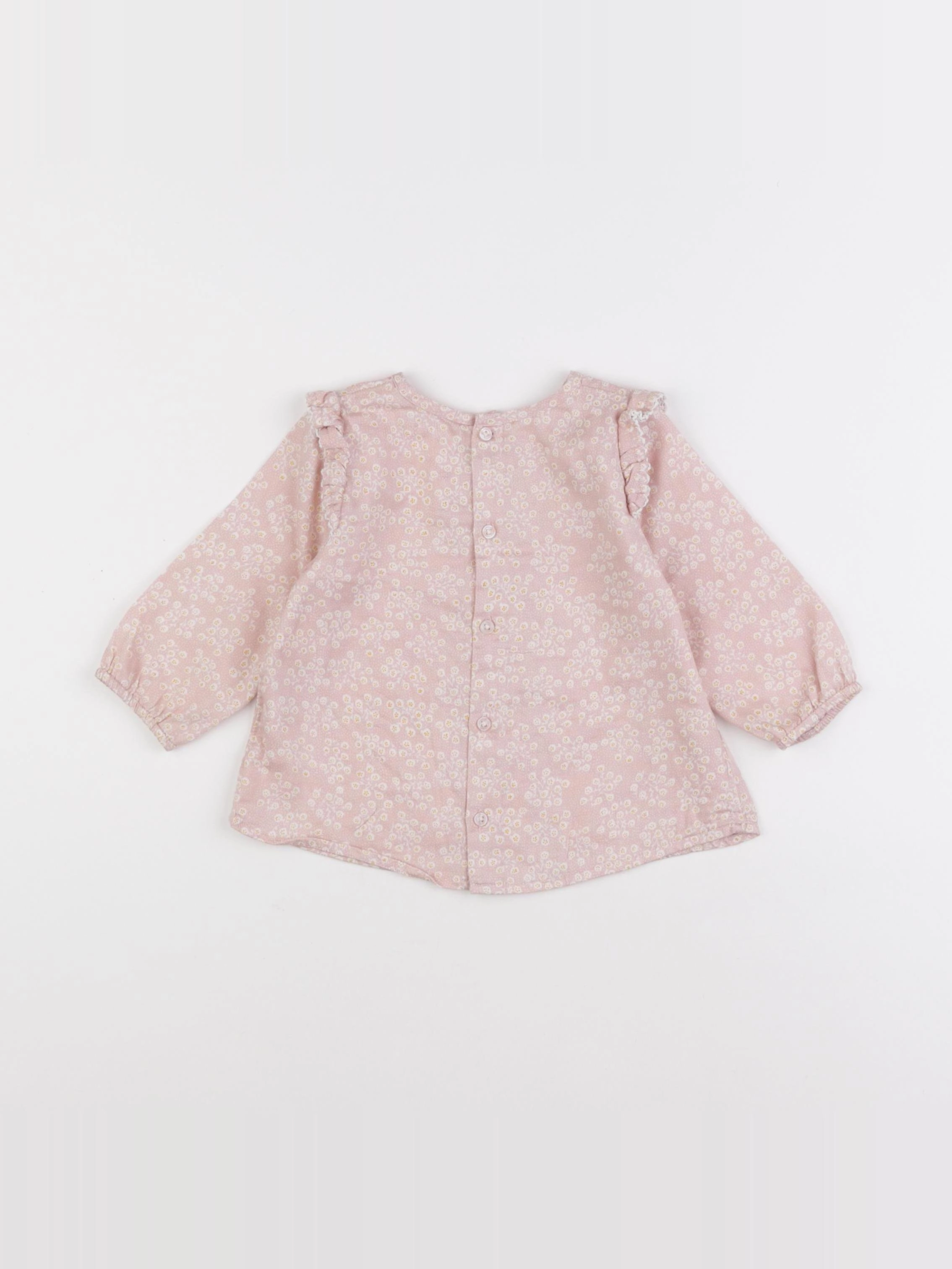 Boutchou - blouse rose - 12 mois