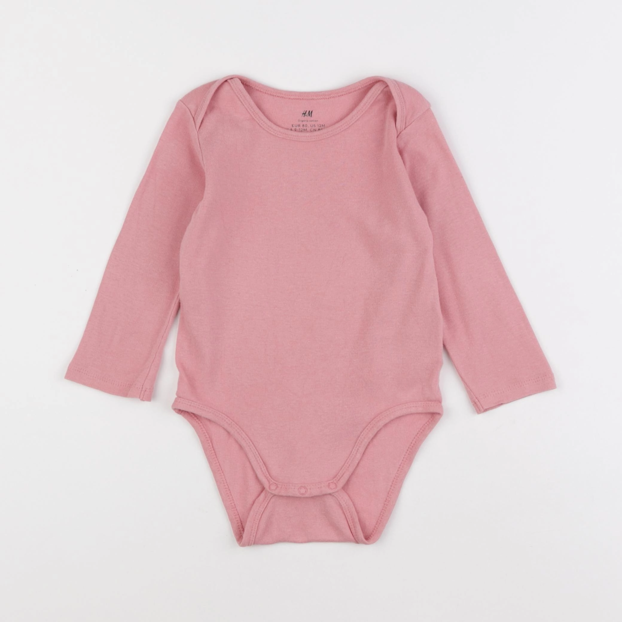 H&M - body rose - 9/12 mois