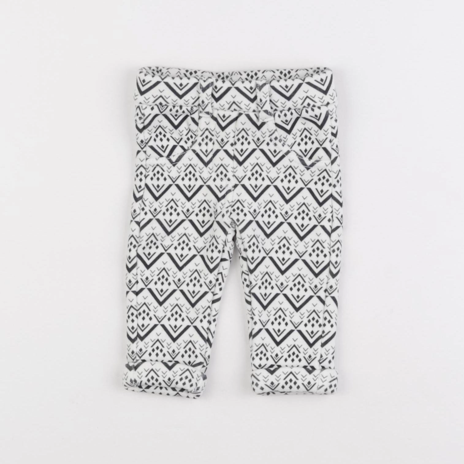 Tape à l'oeil - legging doublé blanc, noir - 3 mois