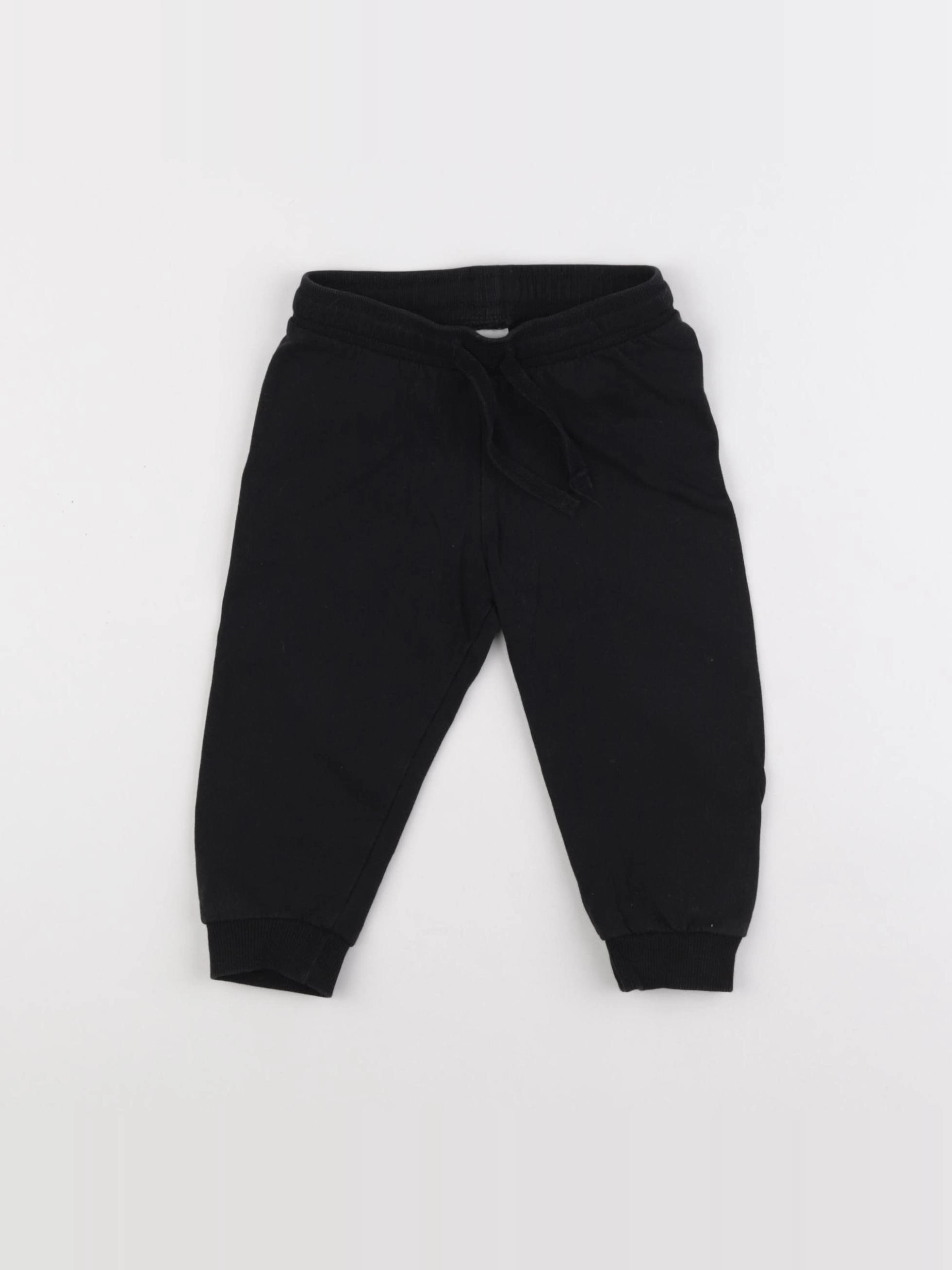 H&M - jogging noir - 12 mois
