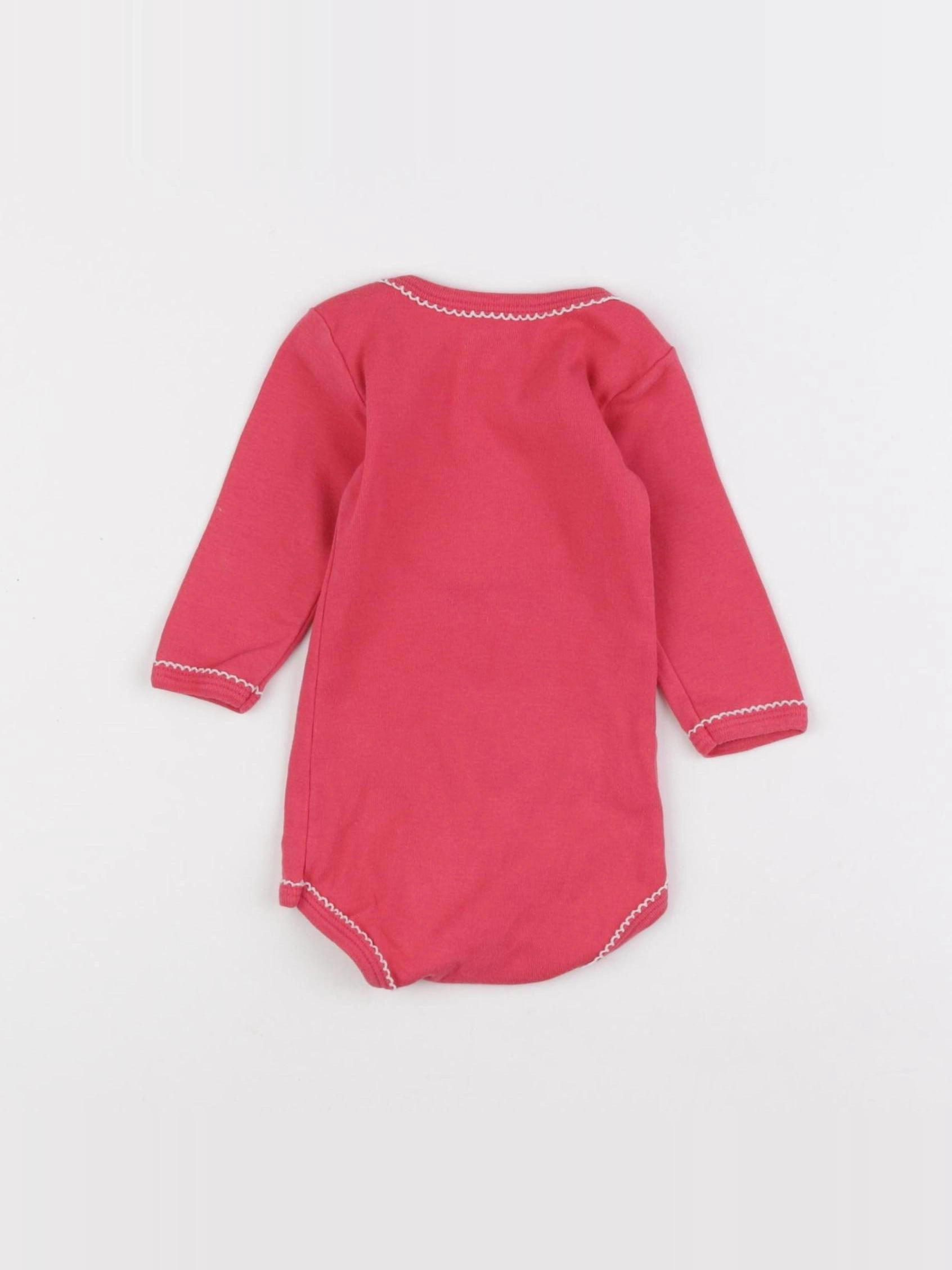 Petit Bateau - body rose - 3 mois