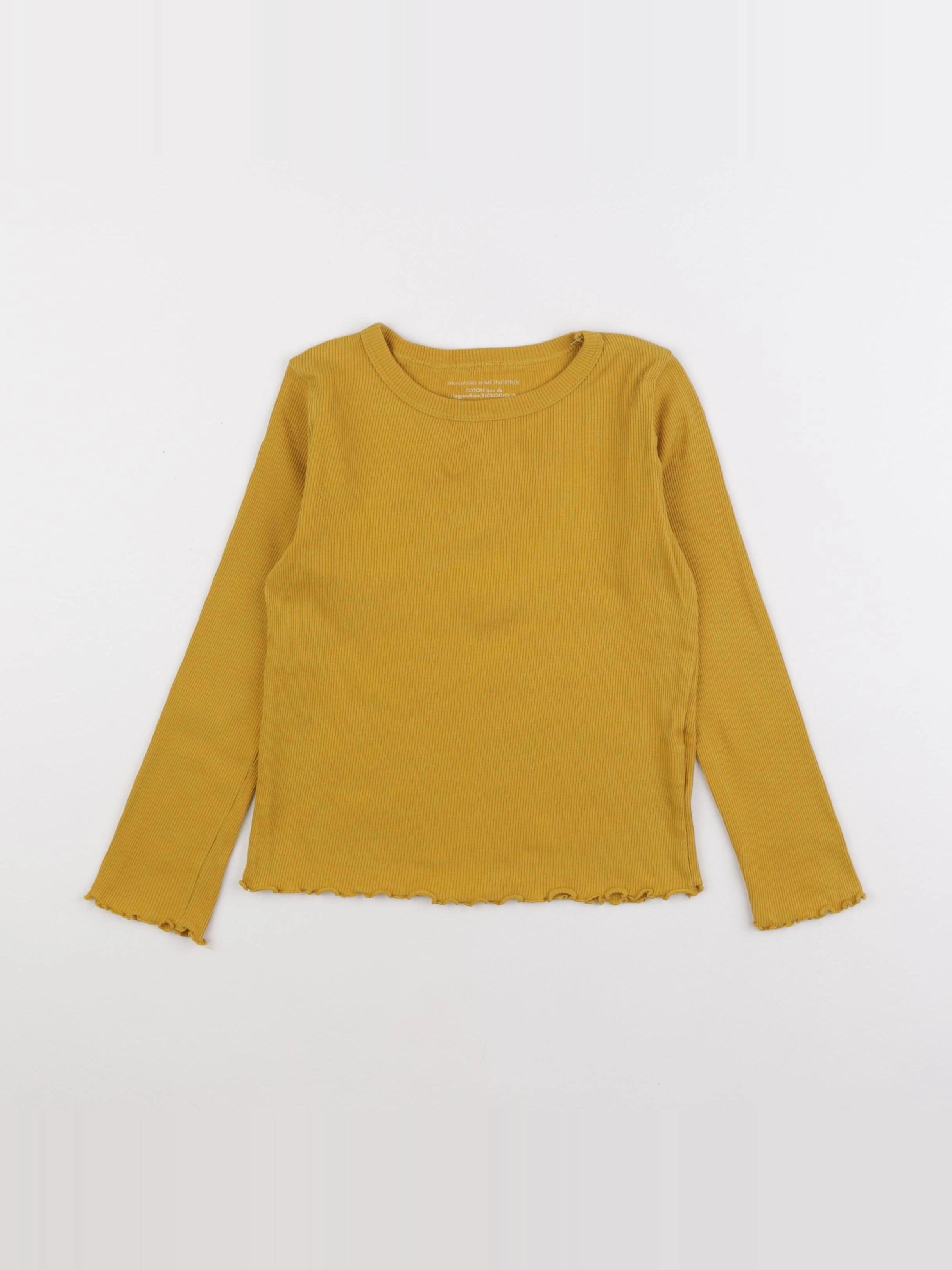 Monoprix - tee-shirt jaune - 6 ans