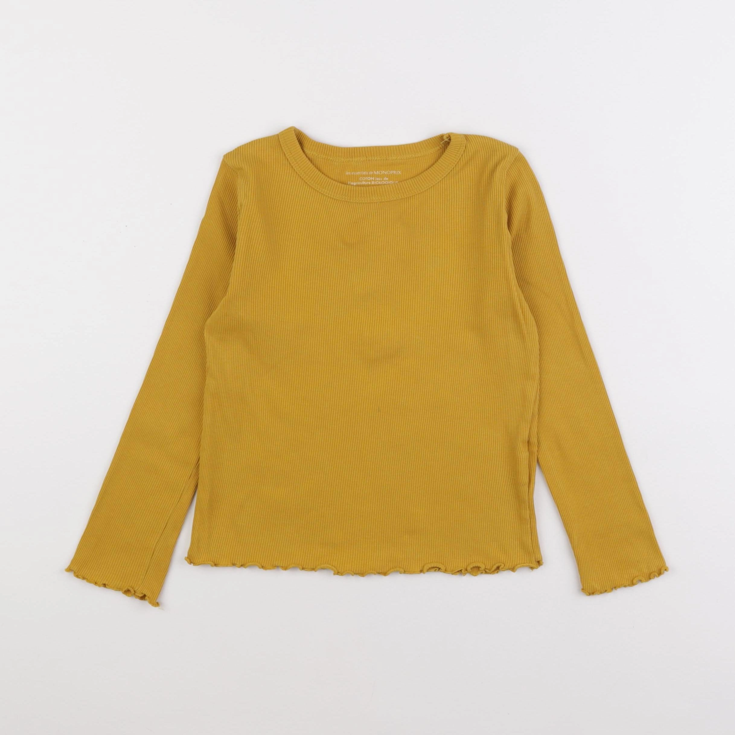 Monoprix - tee-shirt jaune - 6 ans