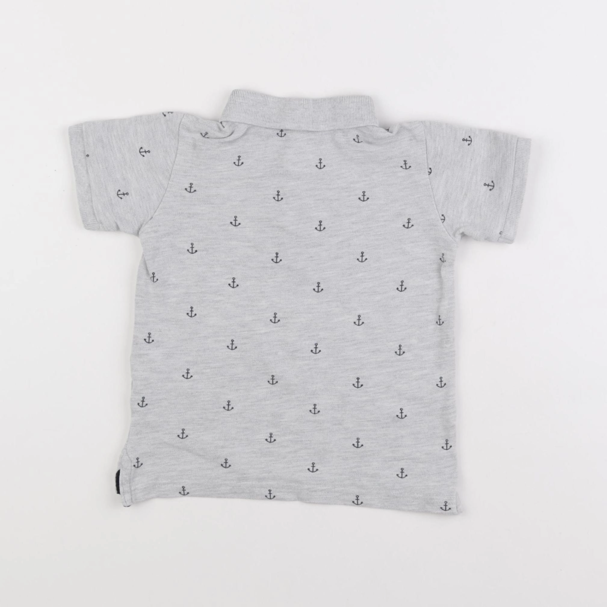 H&M - polo gris - 12/18 mois