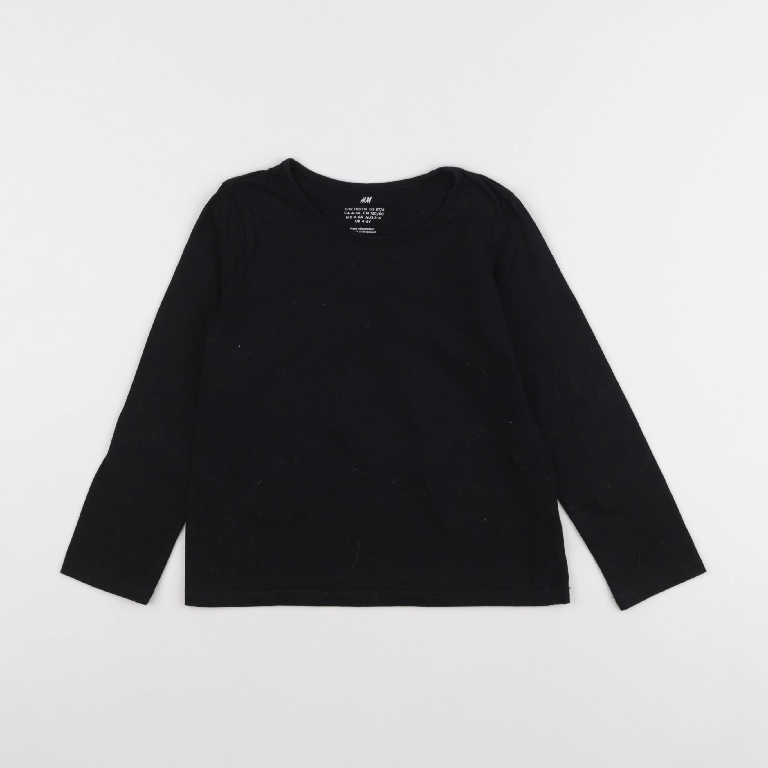 H&M - tee-shirt noir - 5/6 ans