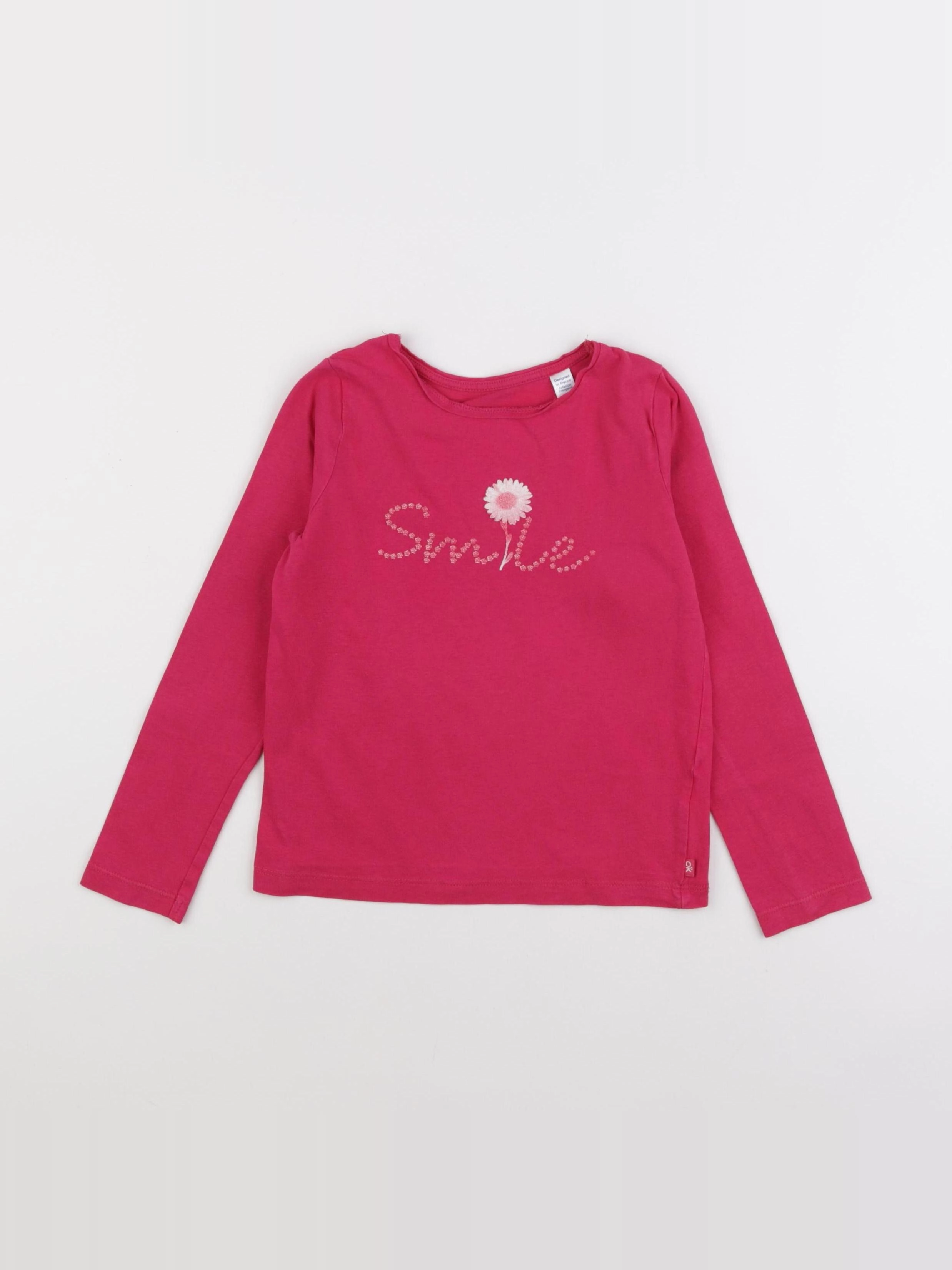 Okaidi - tee-shirt rose - 6 ans