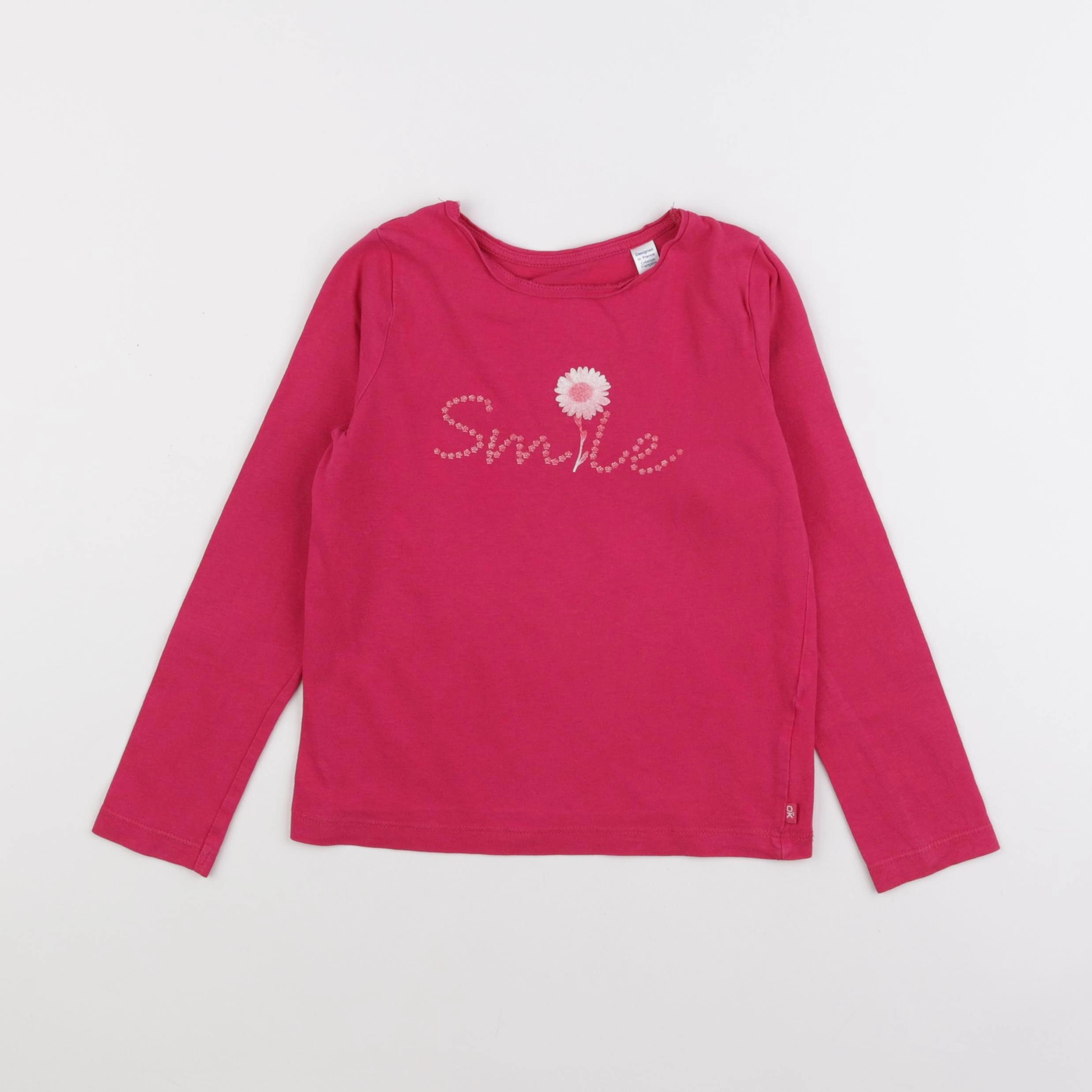 Okaidi - tee-shirt rose - 6 ans