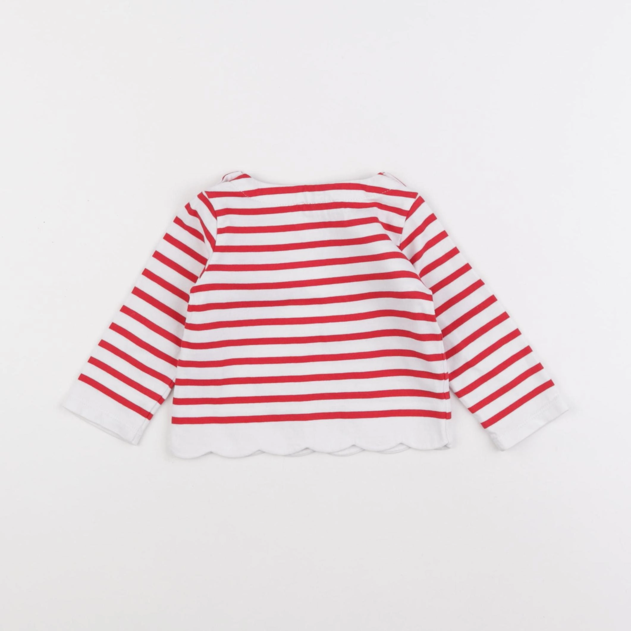 Jacadi - tee-shirt blanc, rouge - 12 mois