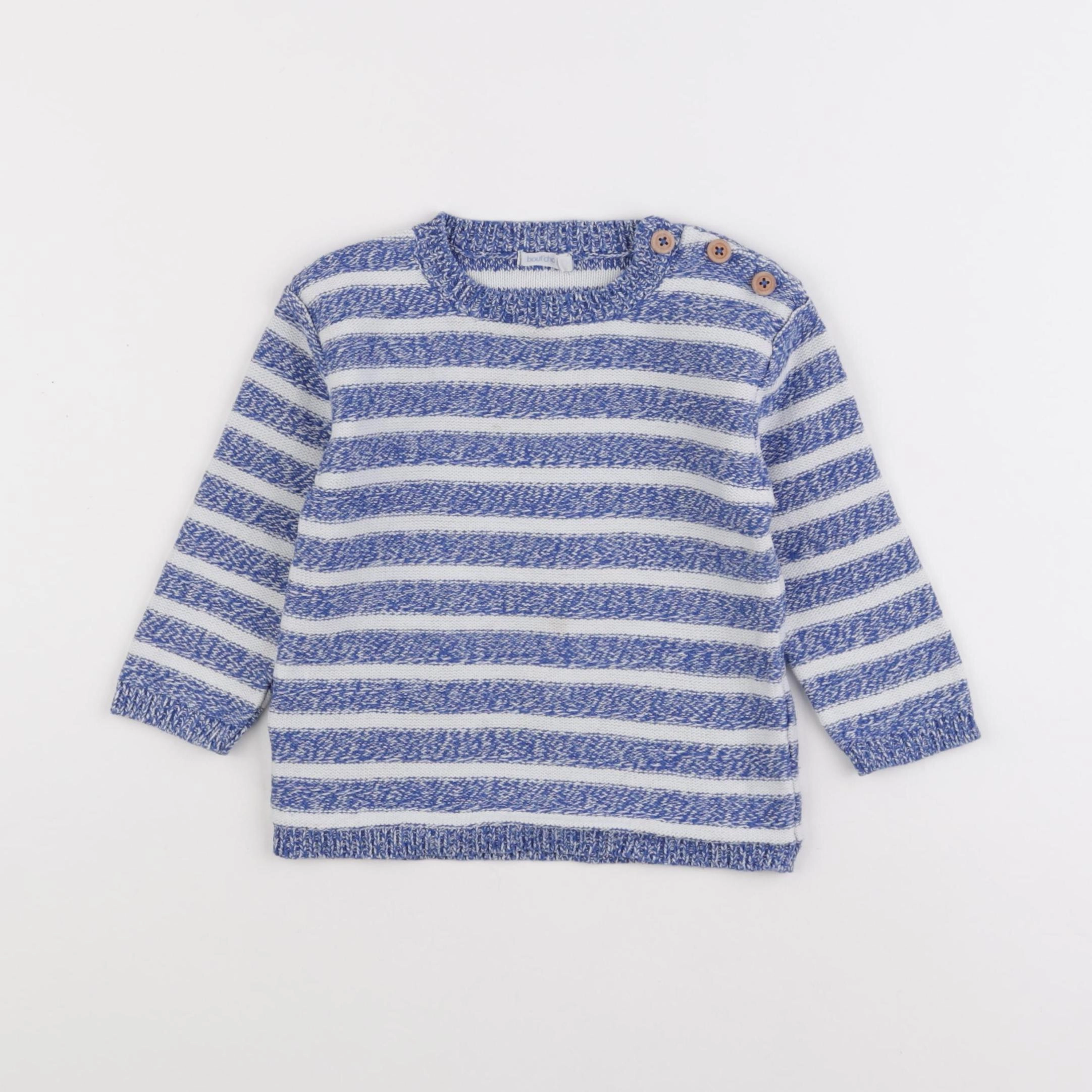 Boutchou - pull bleu - 24 mois