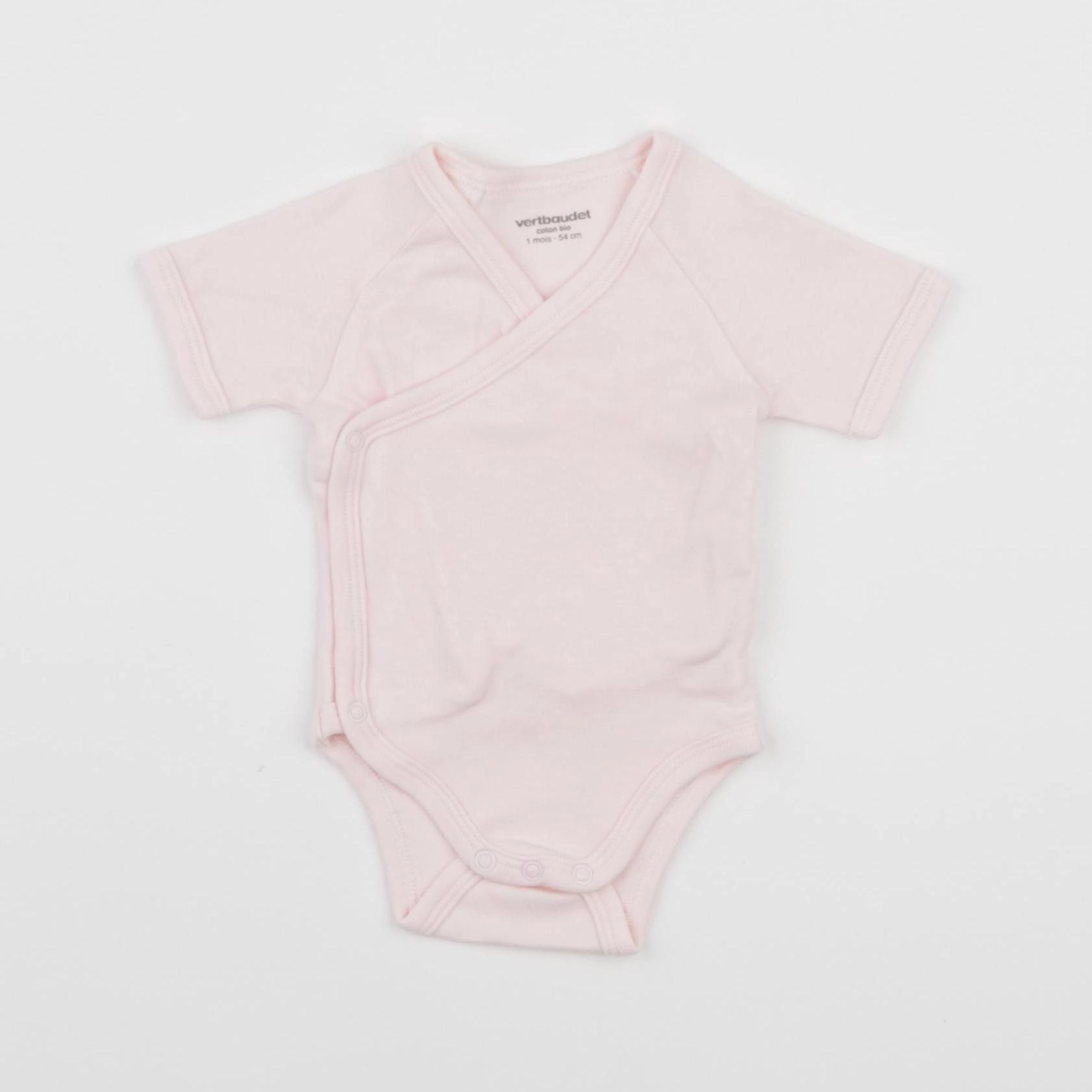 Vertbaudet - body rose - 1 mois