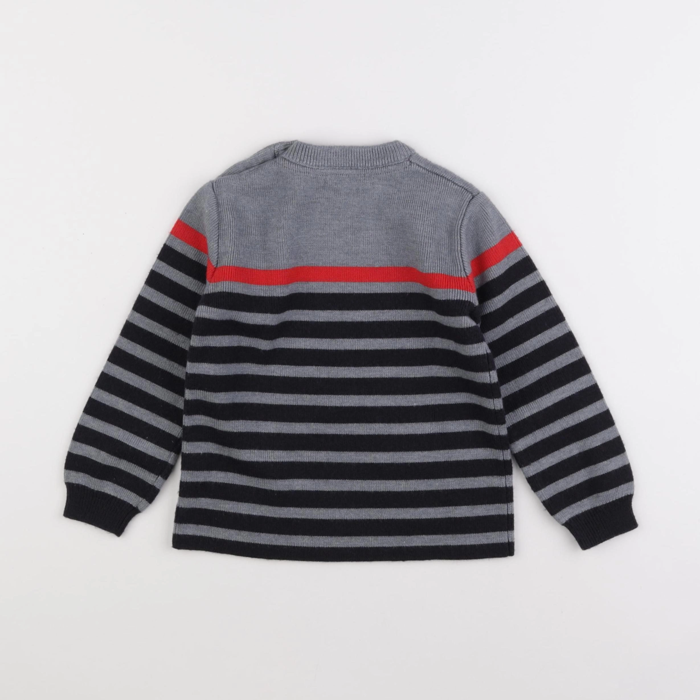 Monoprix - pull gris - 4 ans
