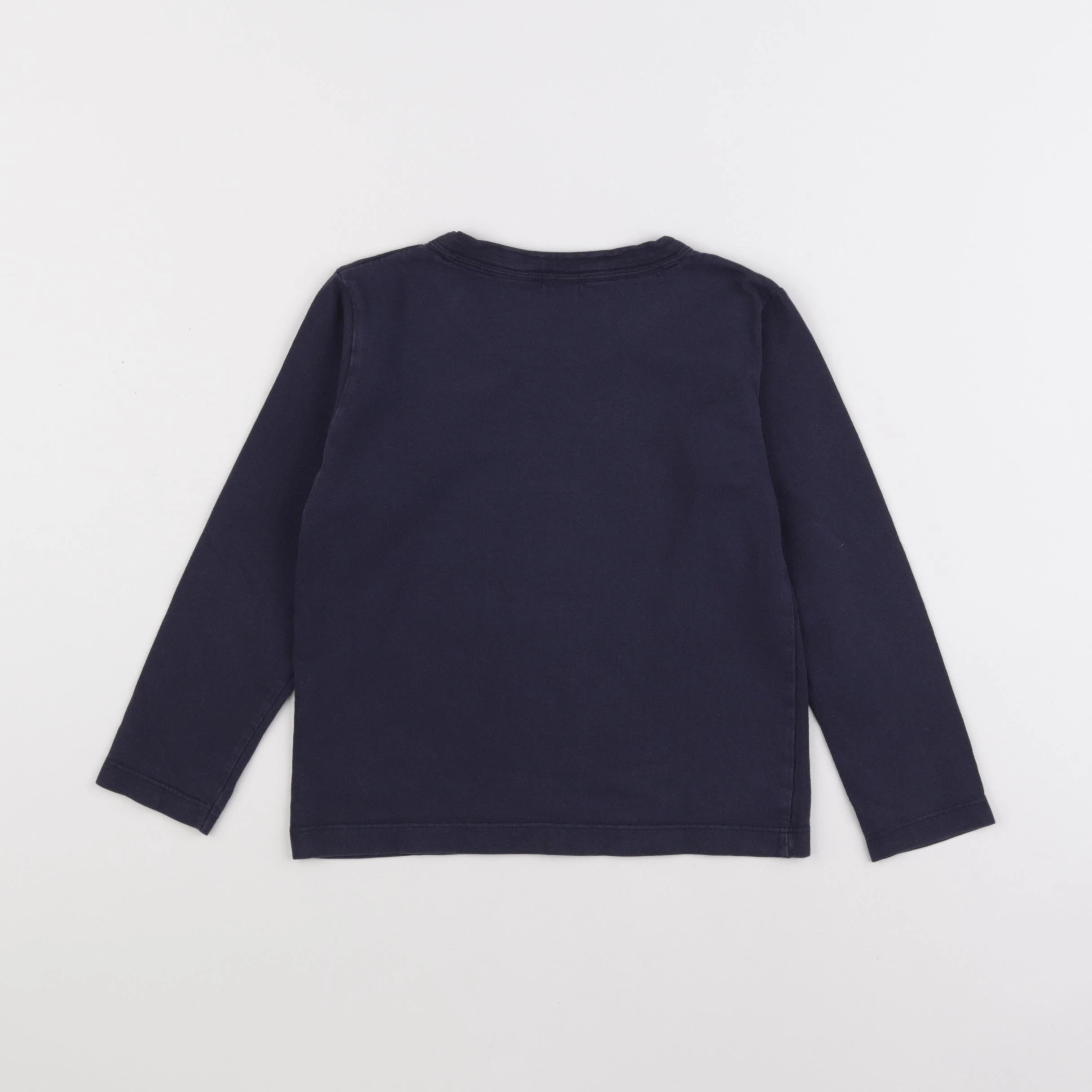 Petit Bateau - tee-shirt bleu - 5 ans