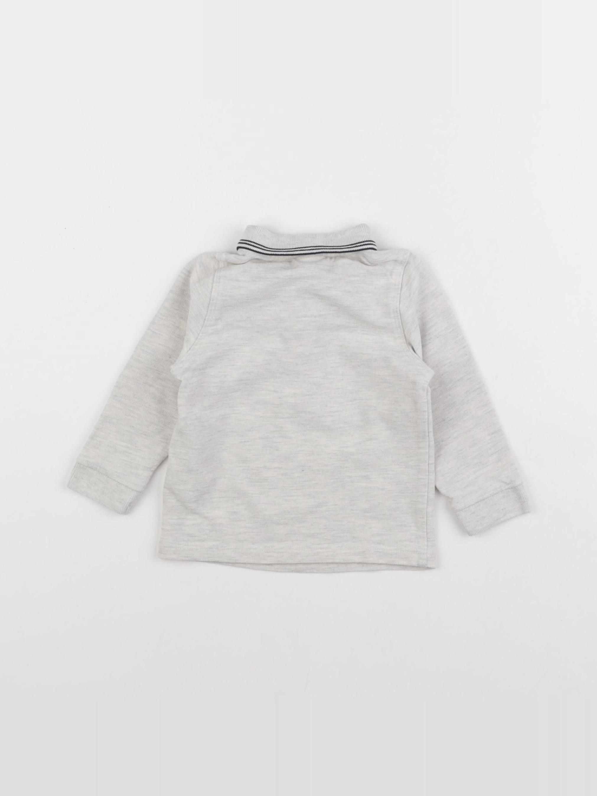 Tape à l'oeil - polo gris - 18 mois