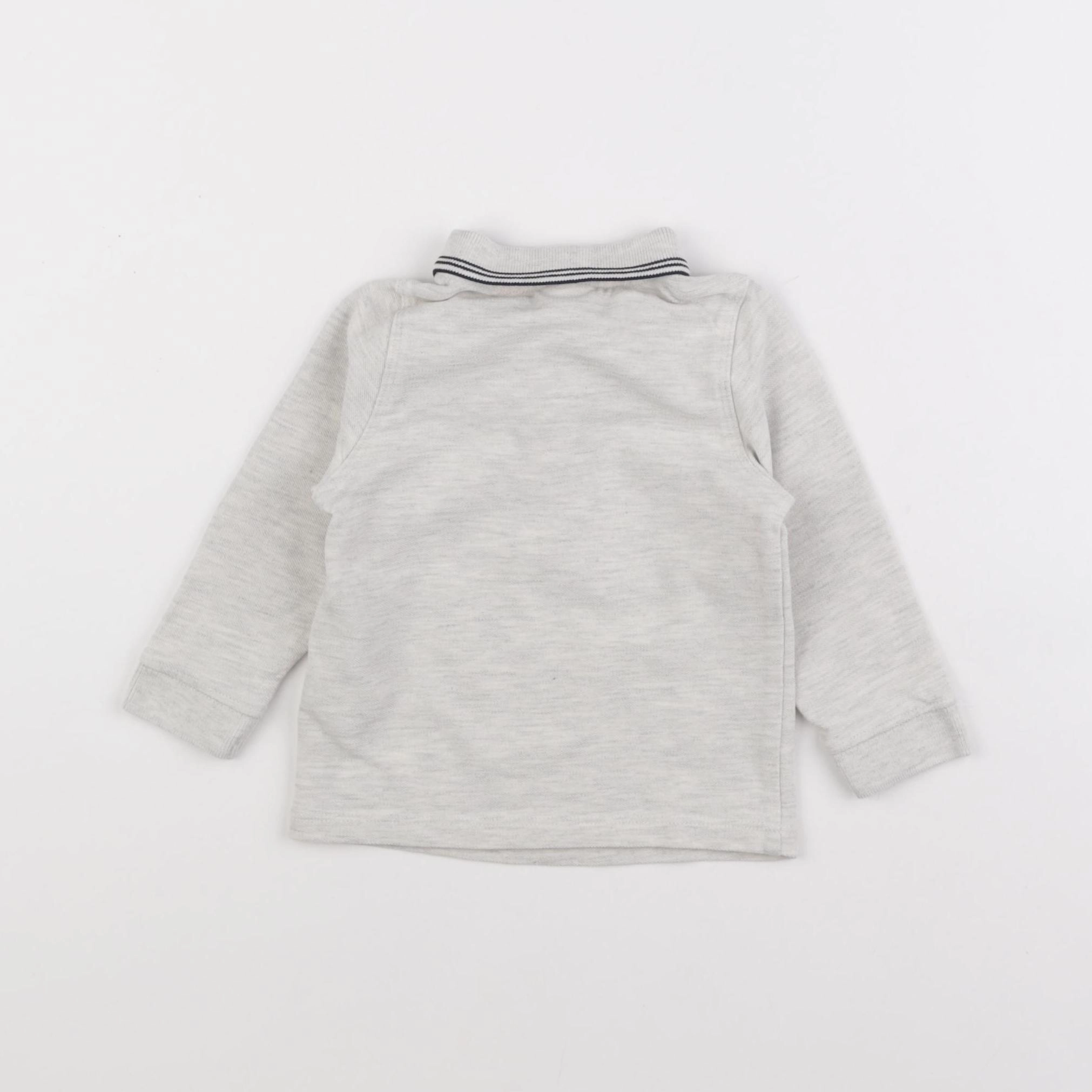 Tape à l'oeil - polo gris - 18 mois