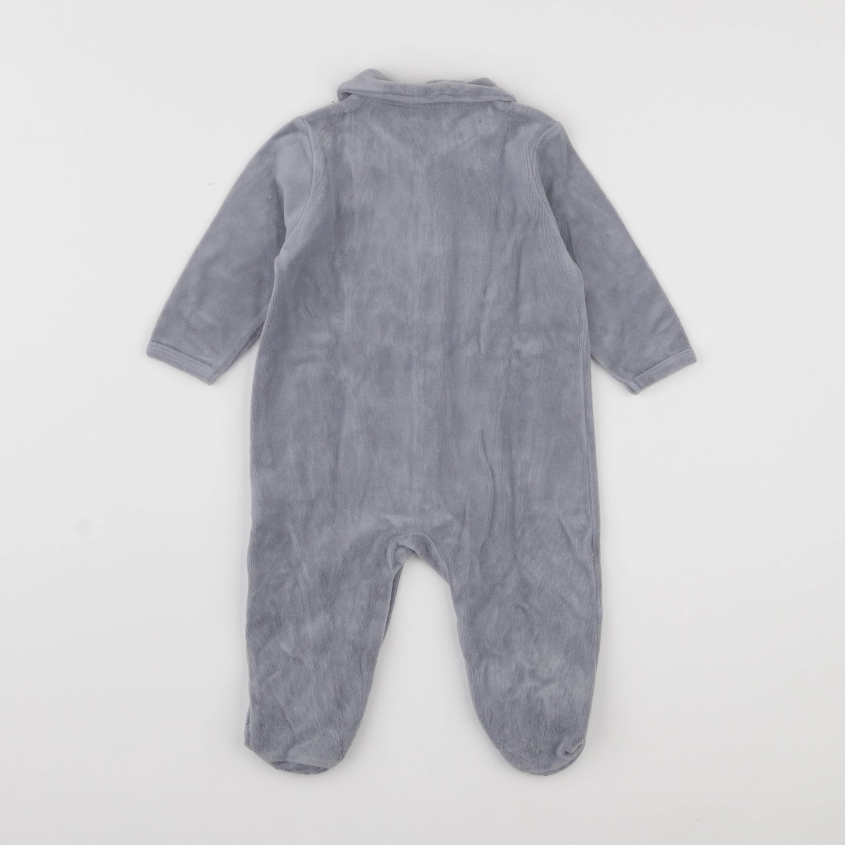Vertbaudet - pyjama velours bleu - 9 mois