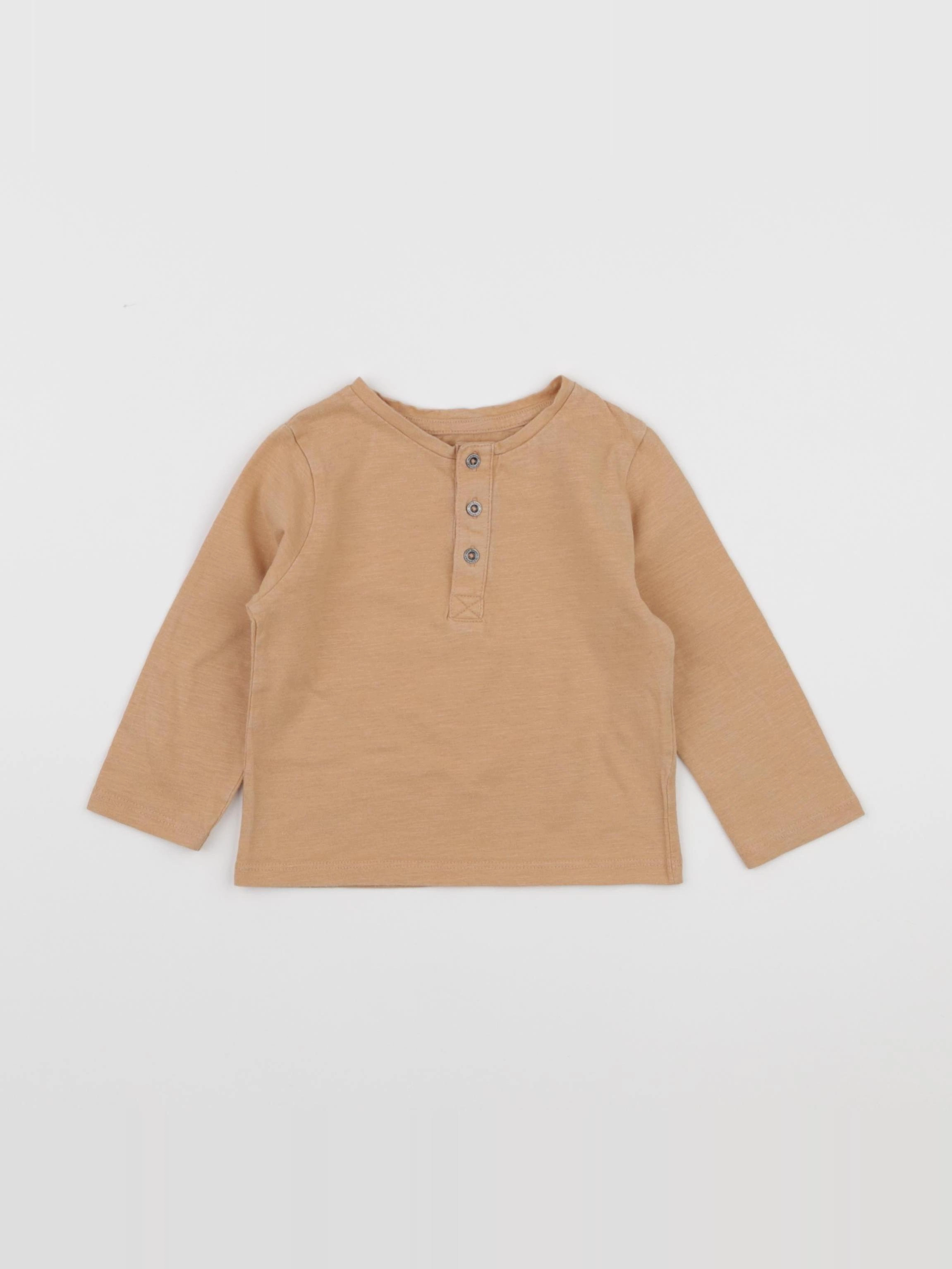 Vertbaudet - tee-shirt marron - 12 mois