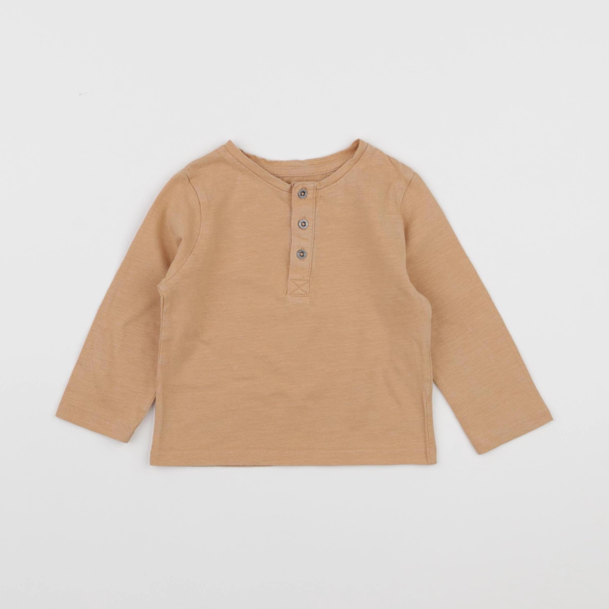 Vertbaudet - tee-shirt marron - 12 mois