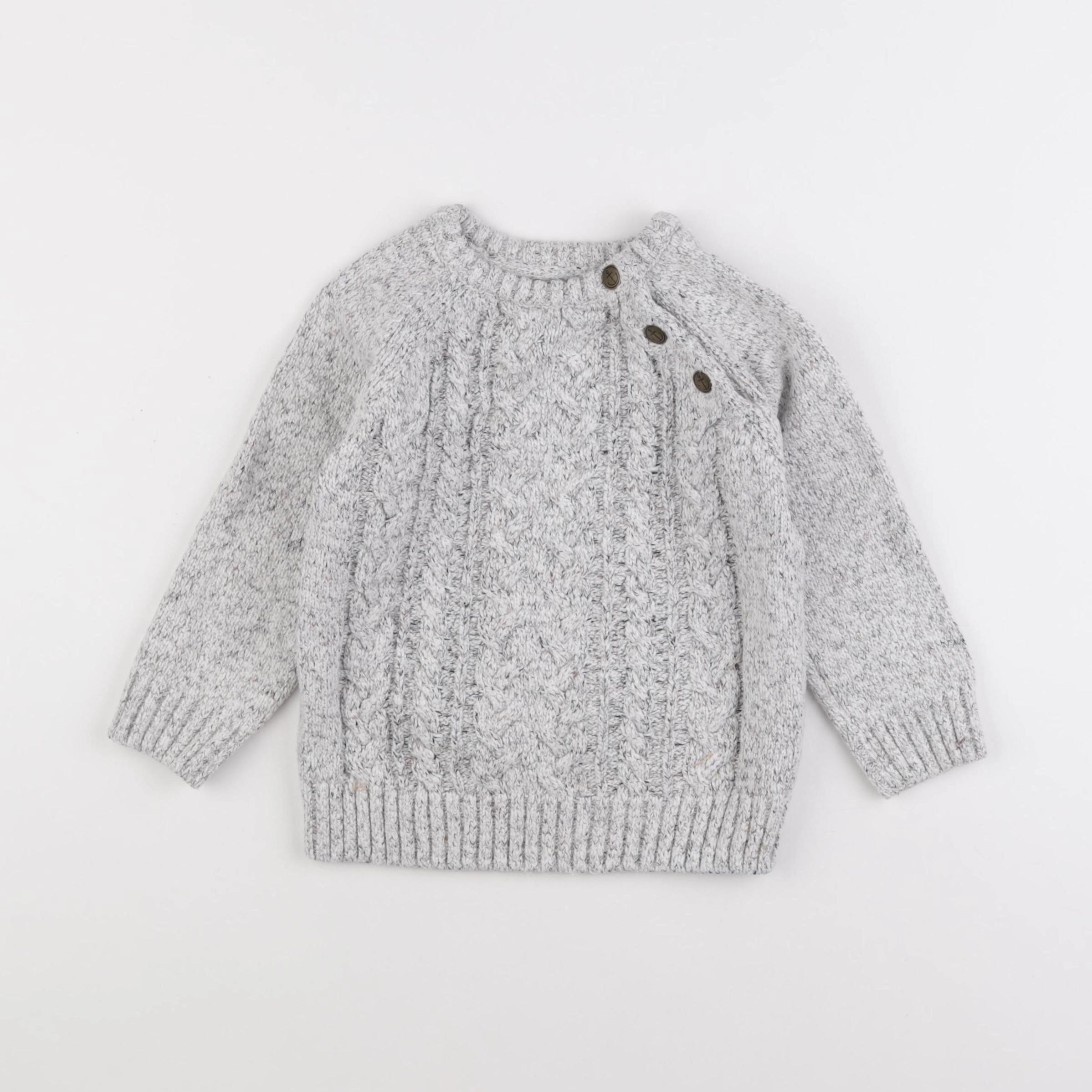 Vertbaudet - pull gris - 4 ans